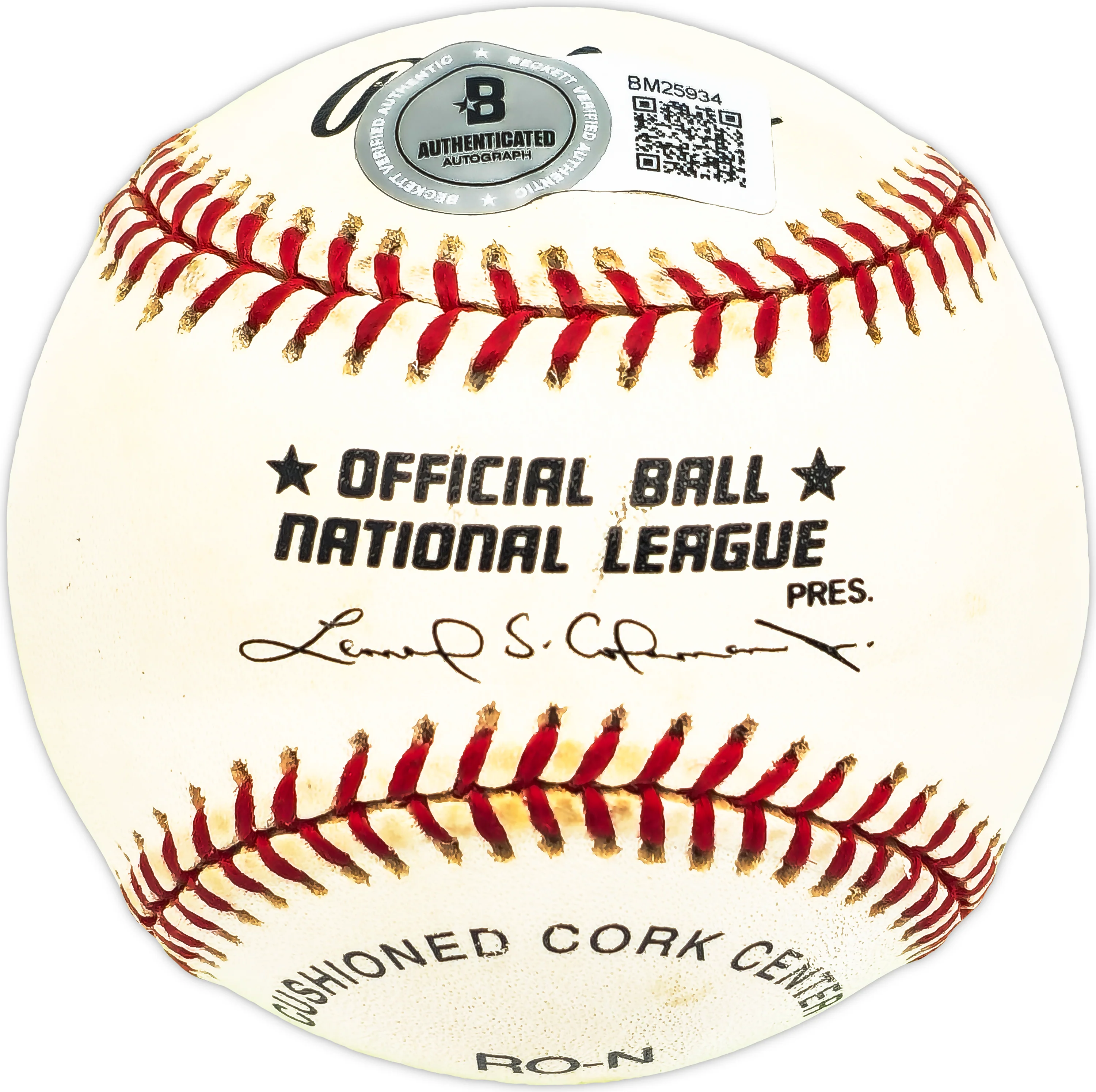 Ernie Koy Autographed Official NL Baseball Brooklyn Dodgers Beckett BAS QR #BM25934 - Image 2