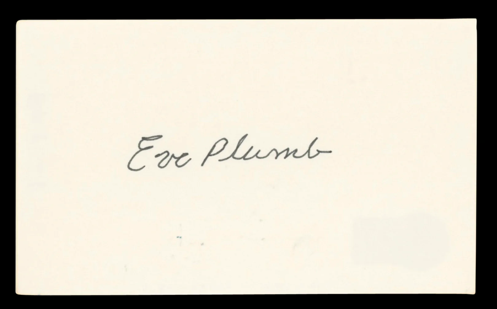 Eve Plumb The Brady Bunch Authentic Signed 3x5 Index Card BAS #BV03262 - Image 2