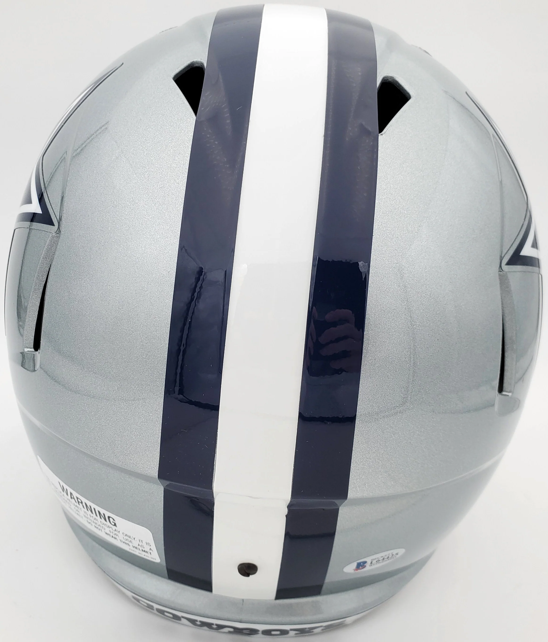 Ezekiel Elliott Autographed Dallas Cowboys Full Size Speed Replica Helmet Beckett BAS Stock #143247 - Image 3