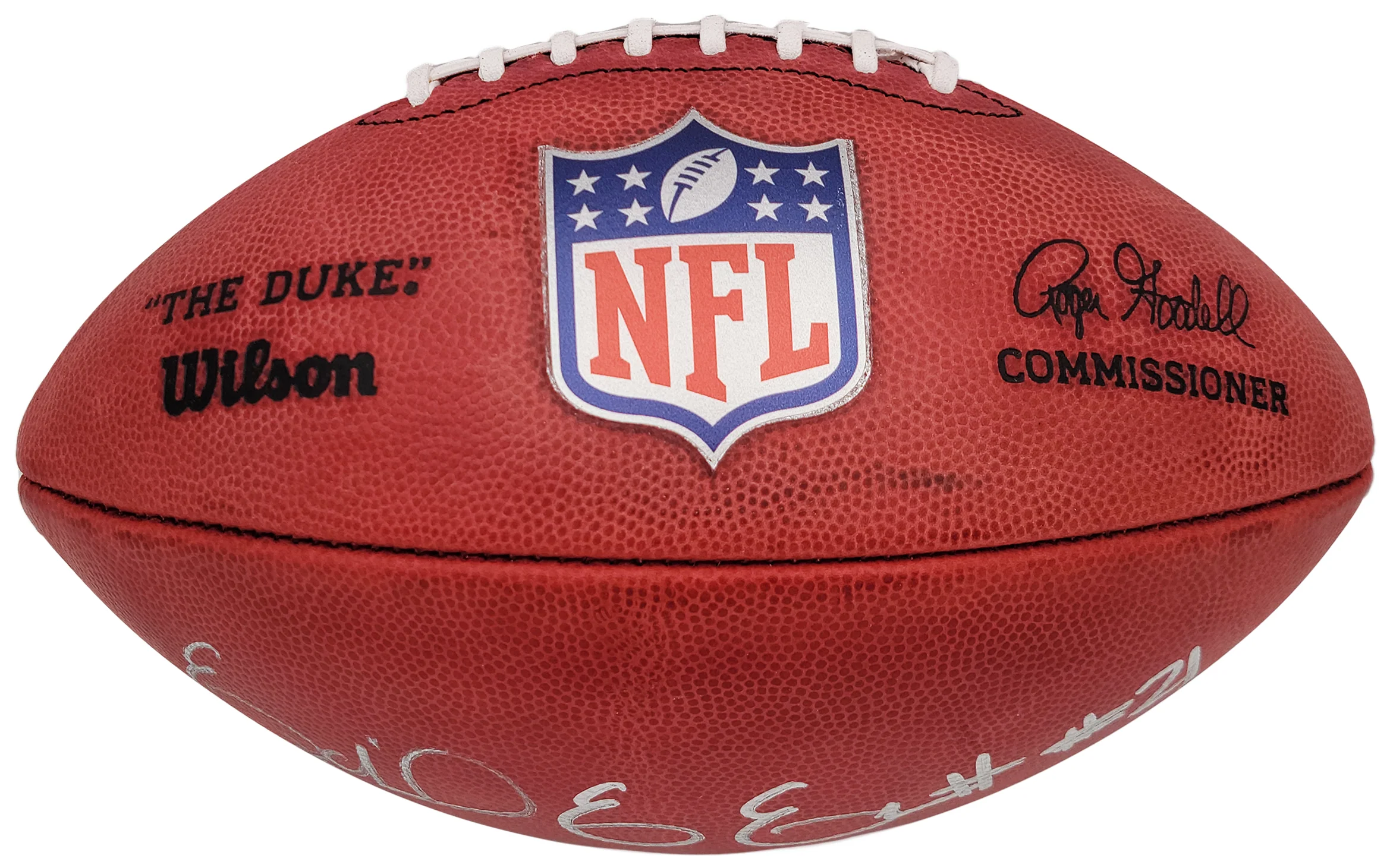 Ezekiel Elliott Autographed Official NFL Leather Football Dallas Cowboys Beckett BAS QR Stock #203012 - Image 5