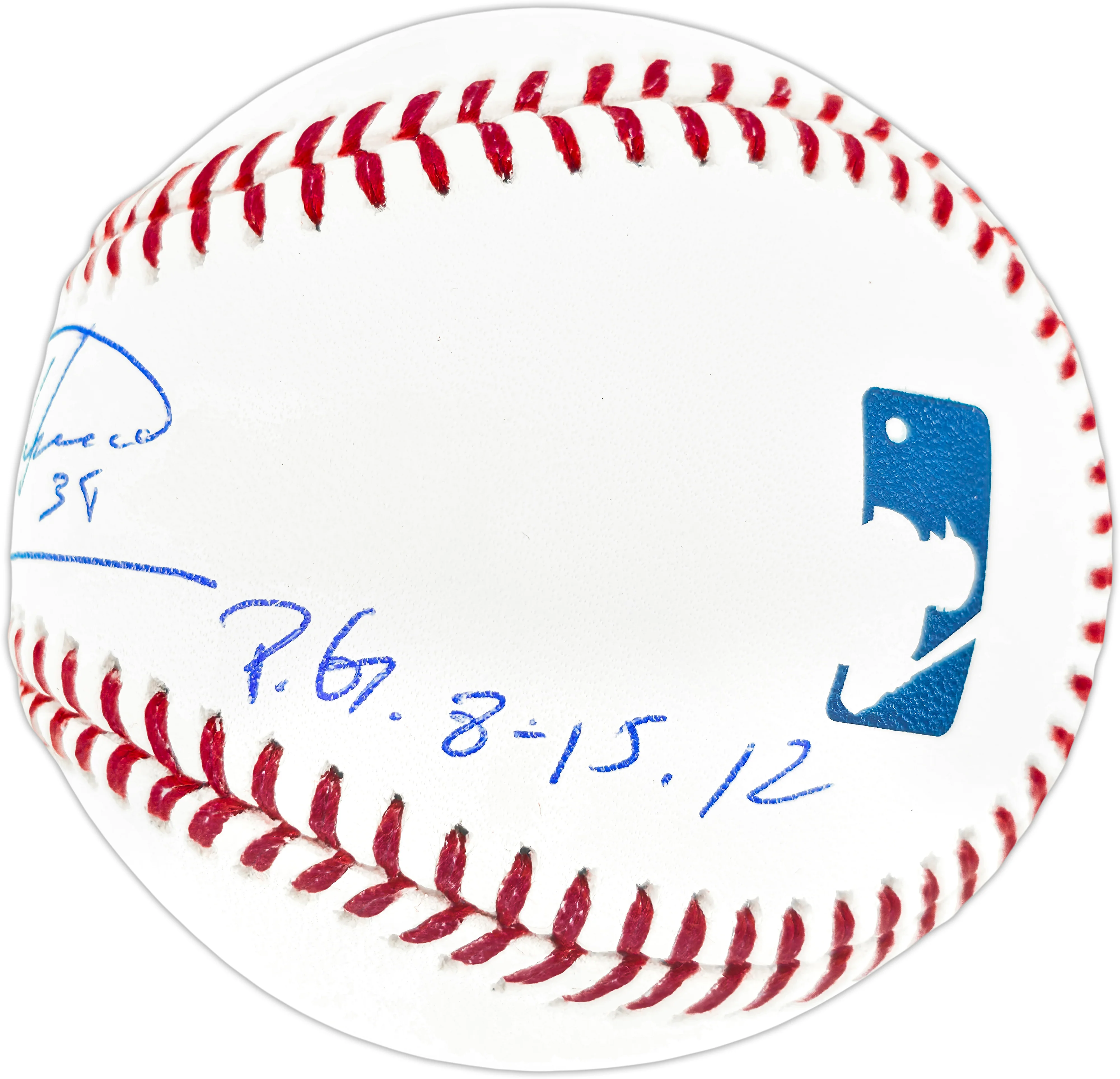 Felix Hernandez Autographed Official MLB Baseball Seattle Mariners "P.G. 8-15-12" Beckett BAS Witness Stock #262497 - Image 3