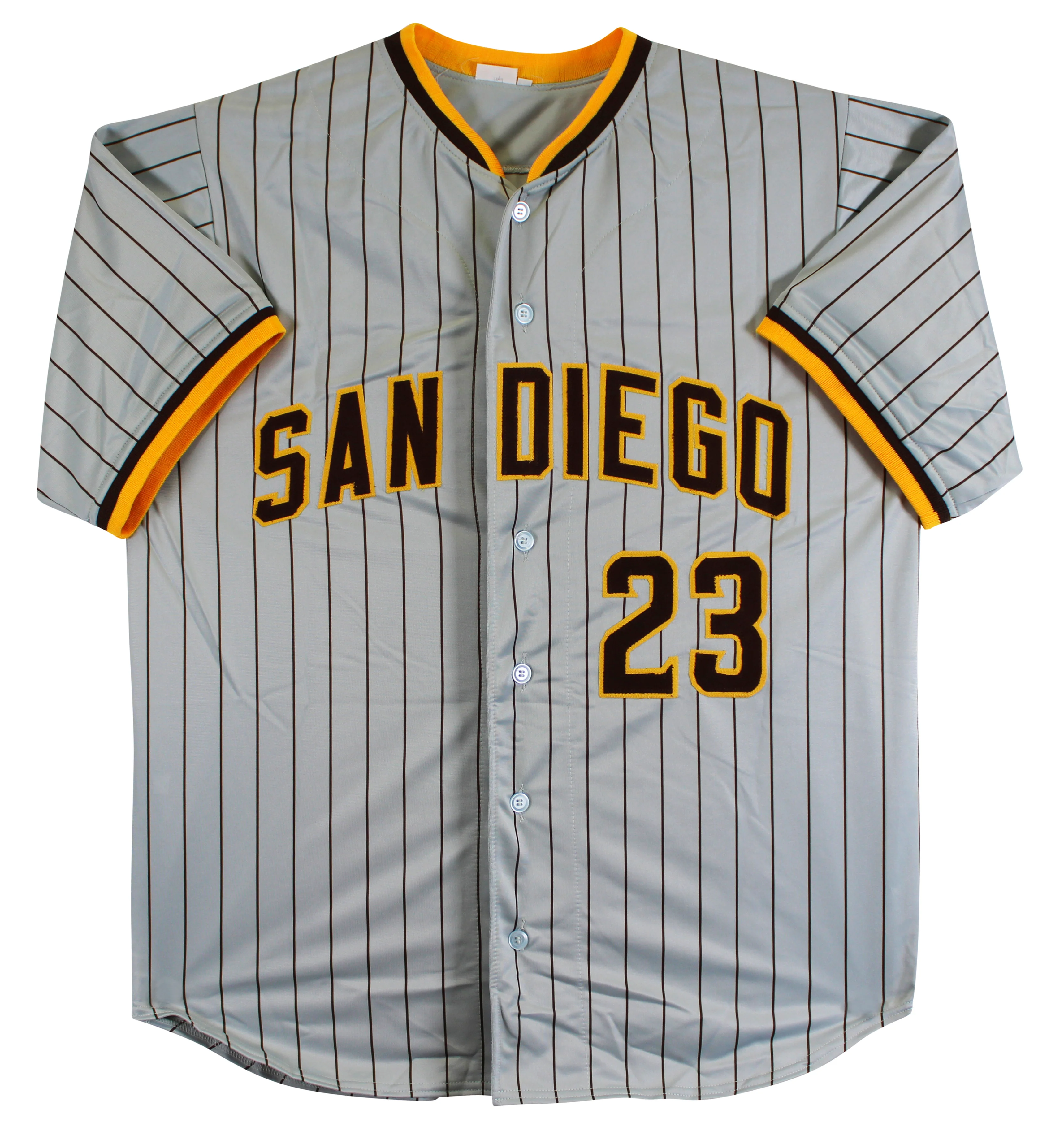 Fernando Tatis Jr. Authentic Signed Grey Pinstripe Pro Style Jersey JSA - Image 4