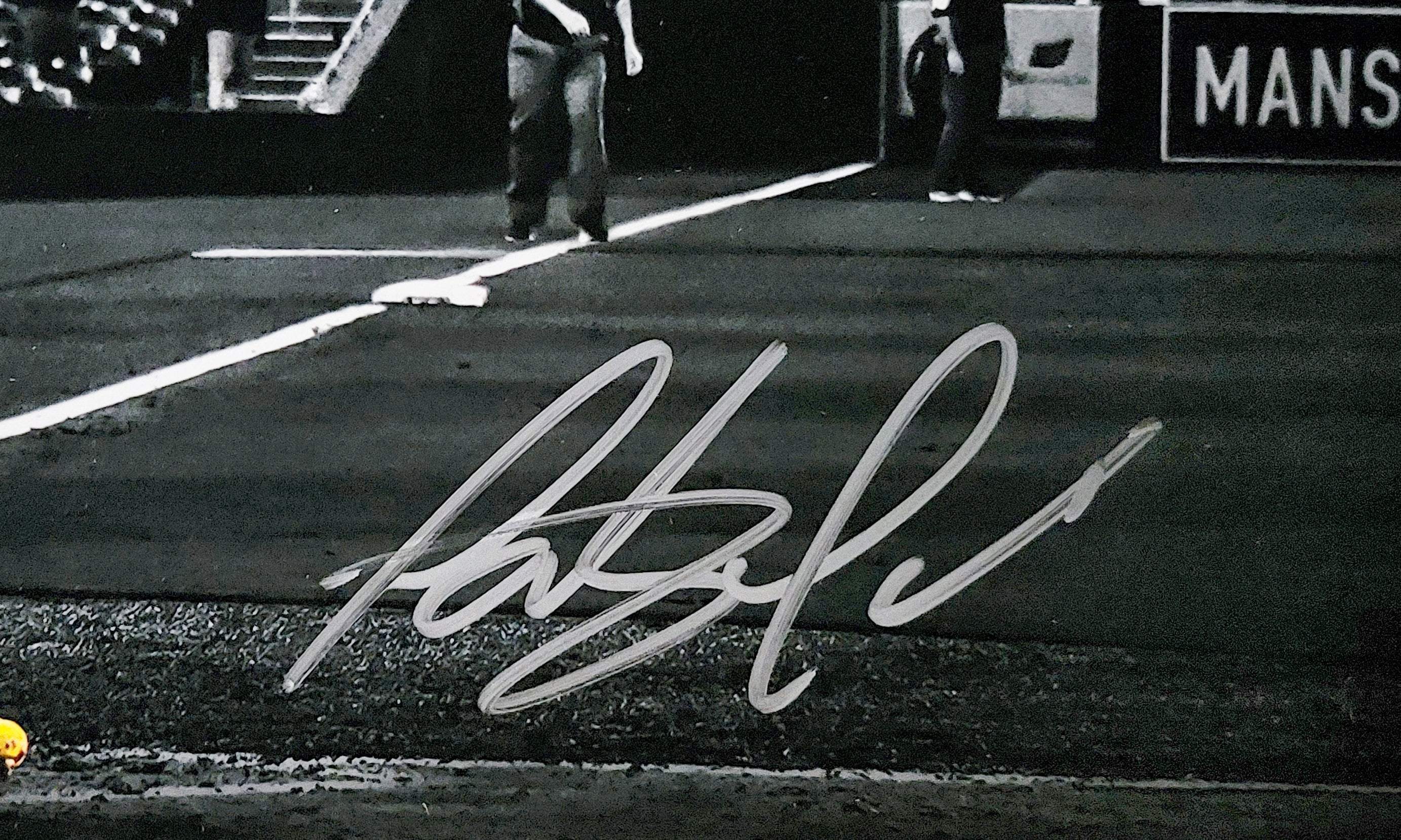 Fernando Tatis Jr. Autographed 16x20 Photo San Diego Padres Bat Flip Spotlight In Silver Beckett BAS QR Stock #202102 - Image 2