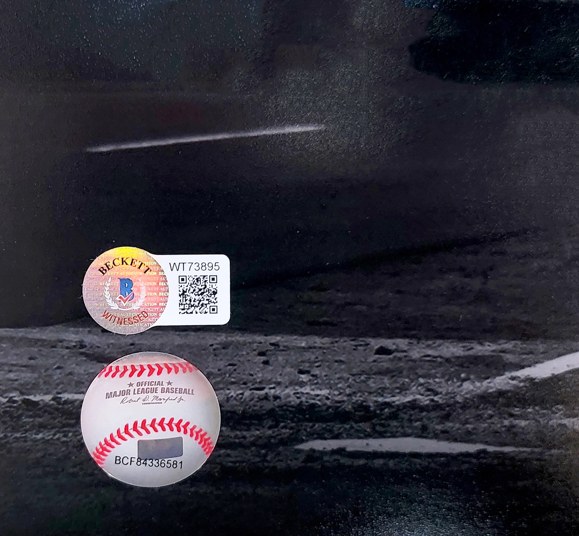Fernando Tatis Jr. Autographed 16x20 Photo San Diego Padres Bat Flip Spotlight In Silver Beckett BAS QR Stock #202102 - Image 3