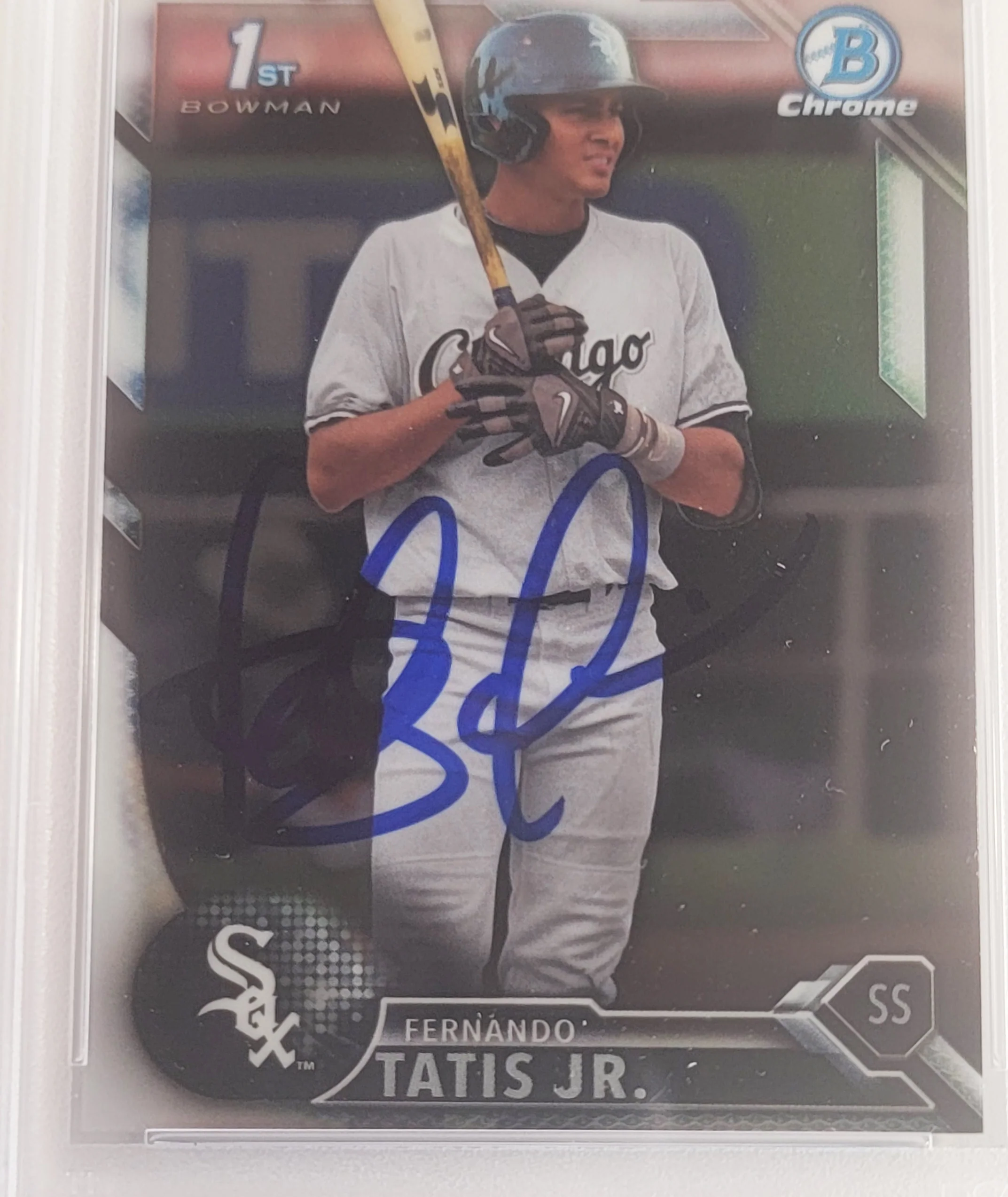 Fernando Tatis Jr. Autographed 2016 Bowman Chrome Prospects Rookie Card #BCP17 San Diego Padres PSA 7 Auto Grade Mint 9 PSA/DNA #62841316 - Image 3
