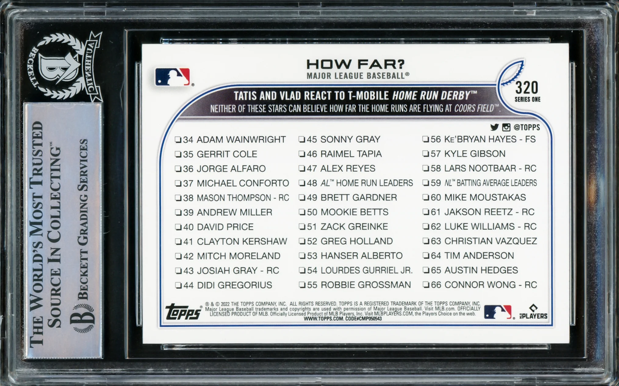Fernando Tatis Jr. Autographed 2022 Topps Card #320 San Diego Padres Beckett BAS #15782417 - Image 2