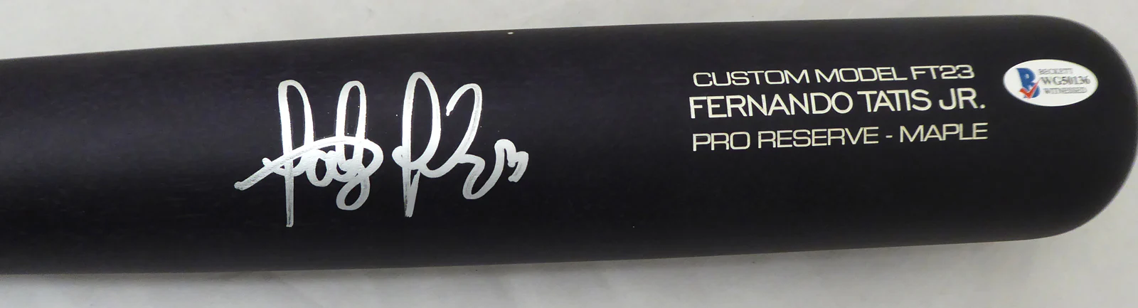 Fernando Tatis Jr. Autographed Black Victus Game Model Bat San Diego Padres Beckett BAS Stock #189444 - Image 4