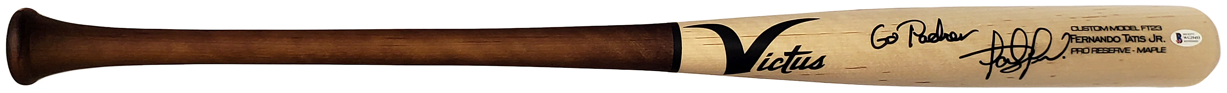 Fernando Tatis Jr. Autographed Blonde Victus Game Model Bat San Diego Padres "Go Padres" Beckett BAS Stock #189448 - Image 2