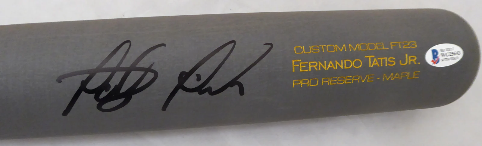 Fernando Tatis Jr. Autographed Gray Victus Game Model Bat San Diego Padres Beckett BAS Stock #189443 - Image 4