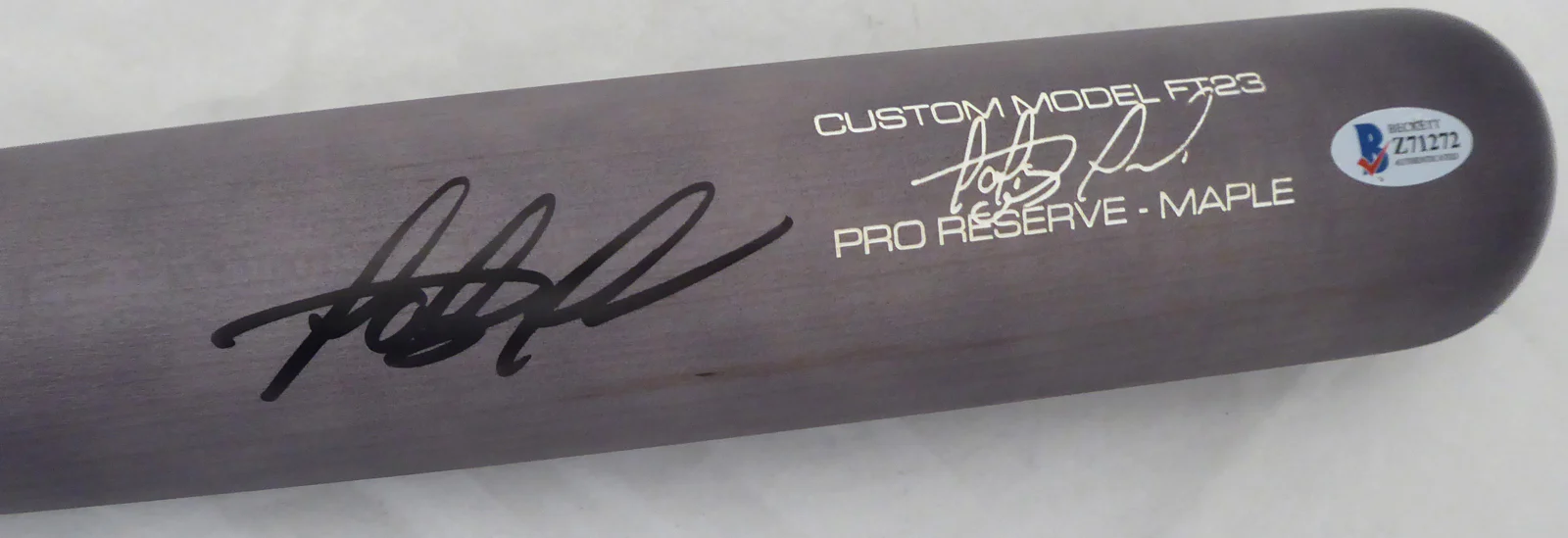 Fernando Tatis Jr. Autographed Gray Victus Game Model Bat San Diego Padres Beckett BAS Stock #192527 - Image 4