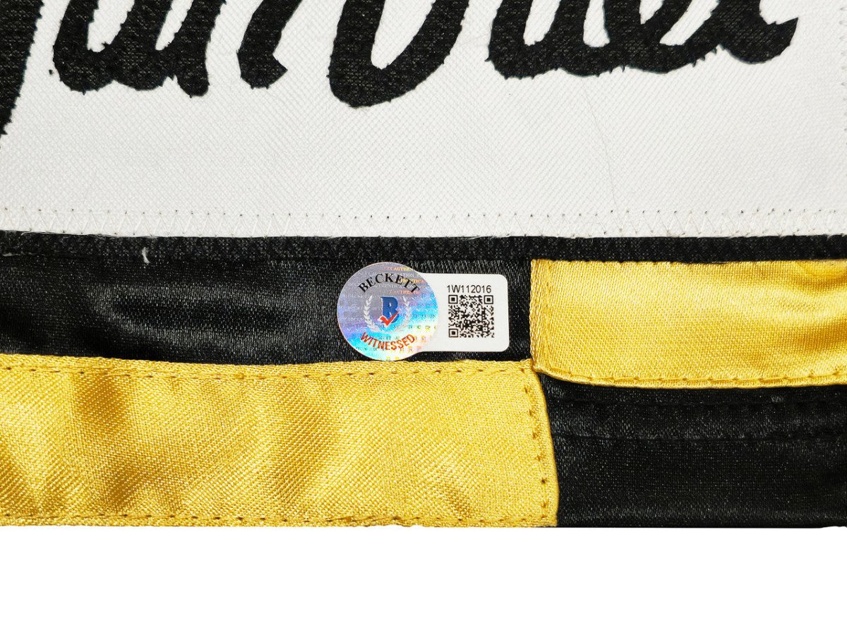 Floyd Mayweather Jr Signed Black Hublot Boxing Trunks BAS ITP - Image 2