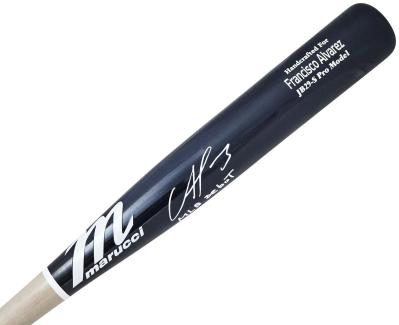 Francisco Alvarez New York Mets Signed Marucci Model Bat MLB Debut 9-30-22 BAS - Image 2