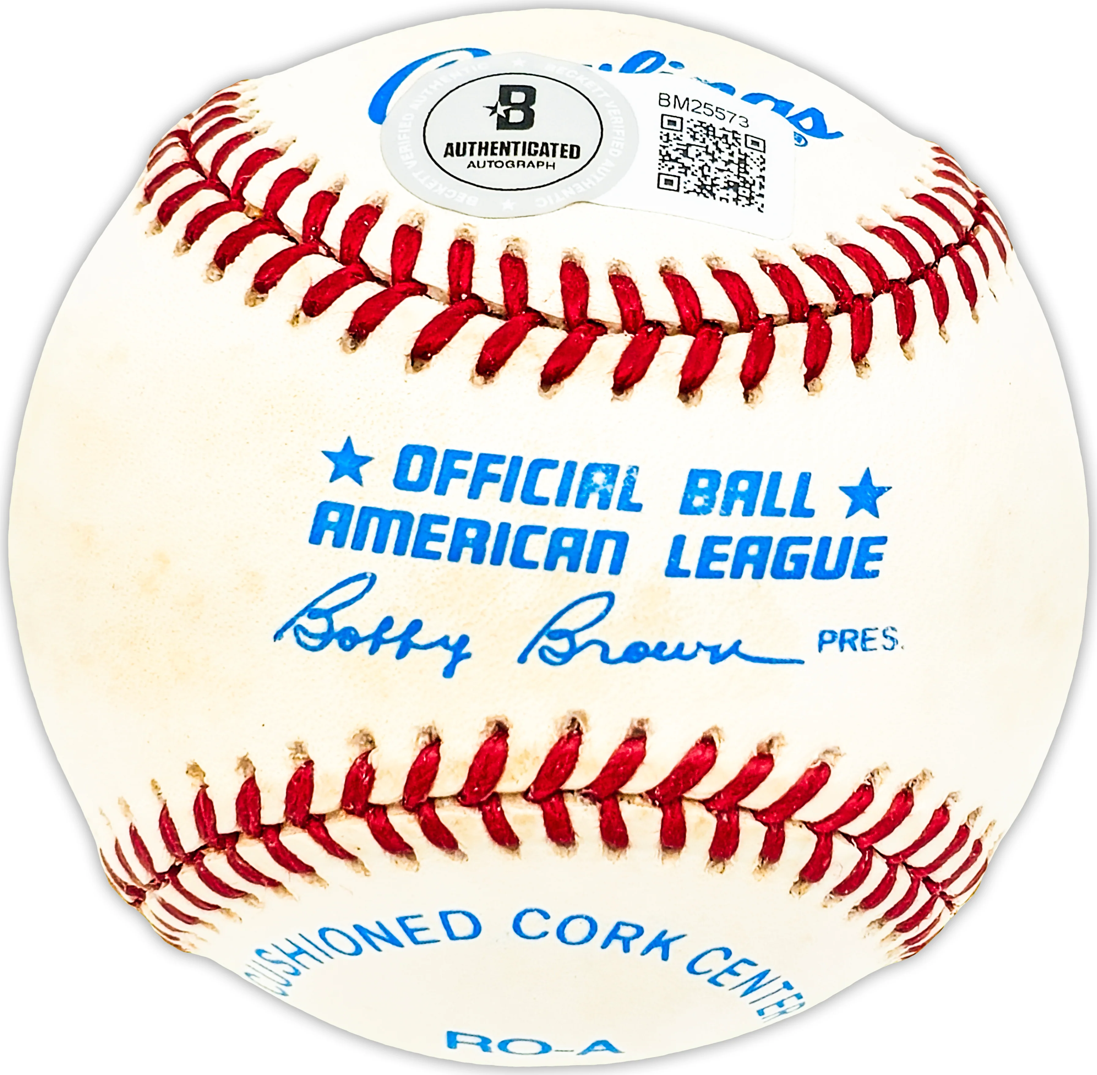 Frank Campos Autographed Official AL Baseball Washington Senators Beckett BAS QR #BM25573 - Image 2