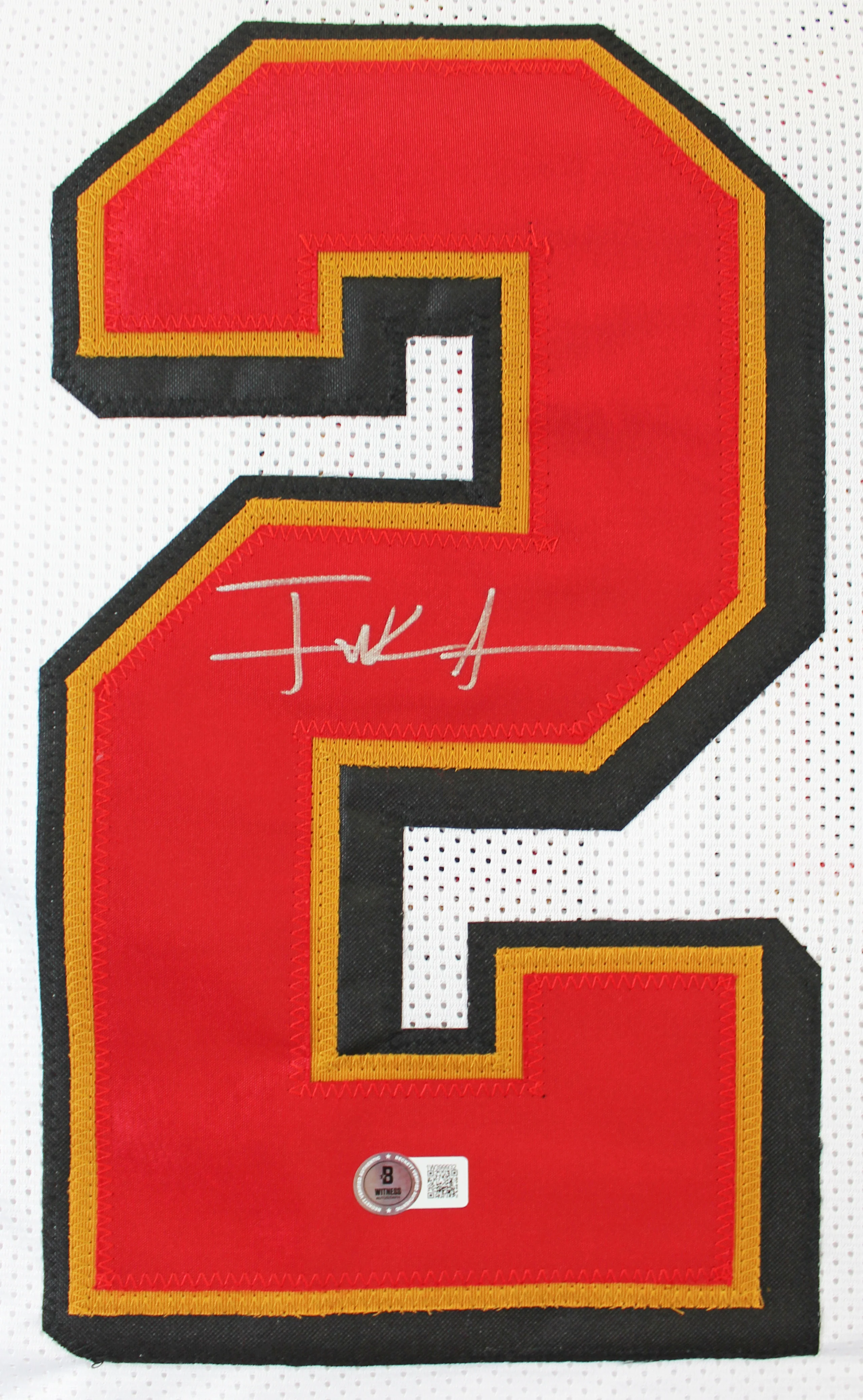 Frank Gore Authentic Signed White Pro Style Framed Jersey BAS Witnessed 2 - Image 3