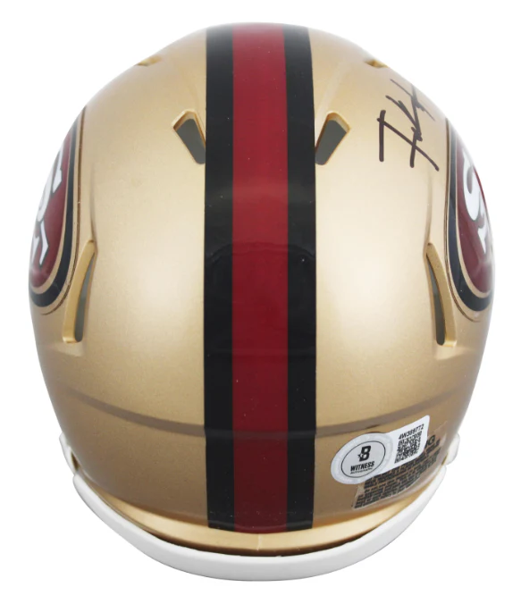Frank Gore Signed 49ers Throwback 1996-2008 Mini Helmet - Beckett - Image 2