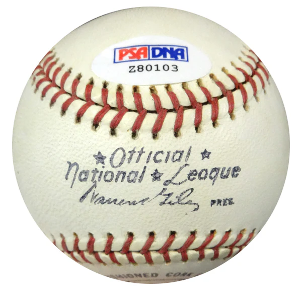 Frank Gustine Autographed Official NL Baseball Pittsburgh Pirates "To Johnny, Best Wishes" PSA/DNA #Z80103 - Image 2