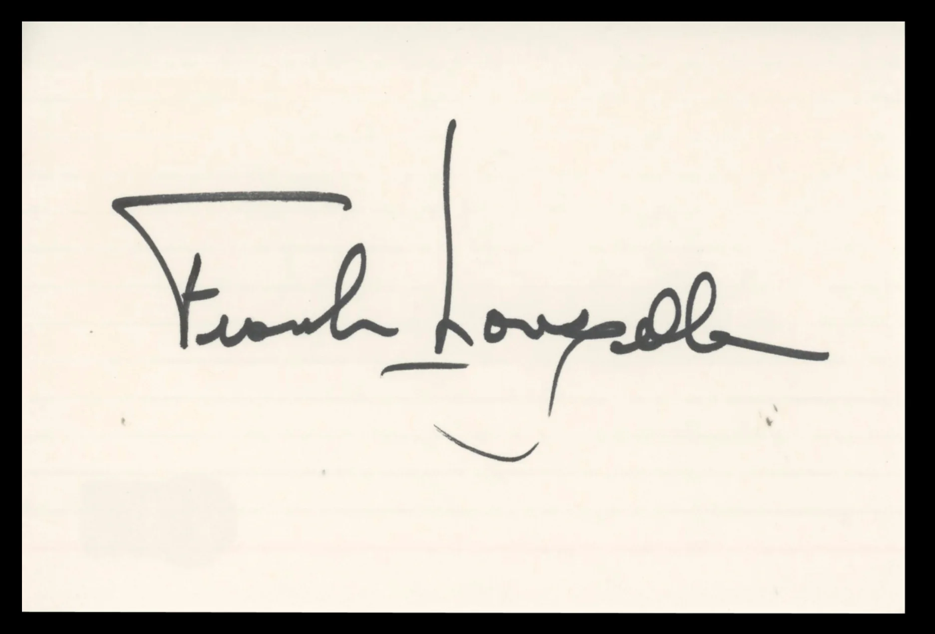 Frank Langella All Good Things Authentic Signed 4x6 Index Card BAS #BT02508