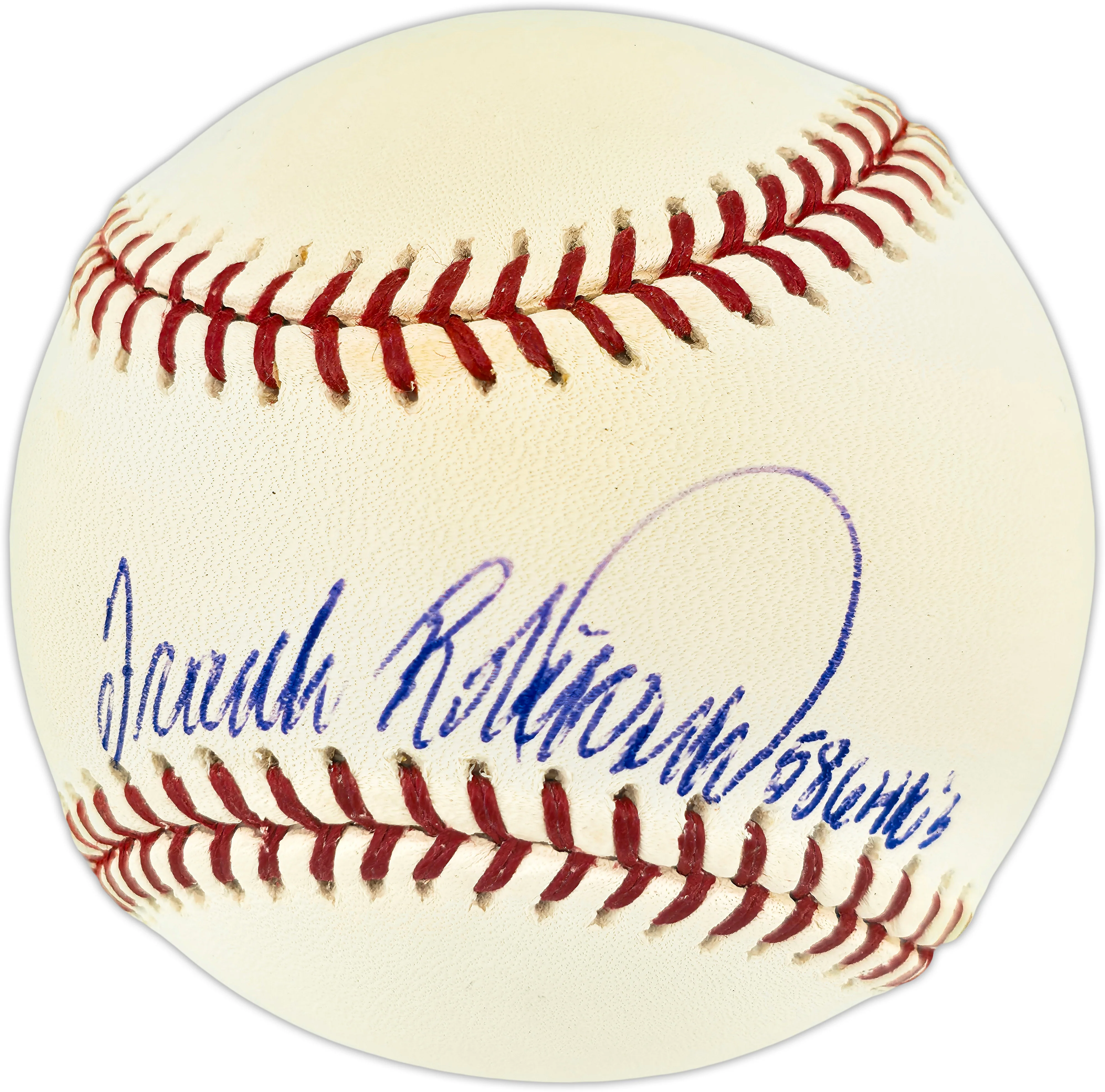Frank Robinson Autographed Official MLB Baseball Baltimore Orioles "586 HR's" Beckett BAS QR #BU86946