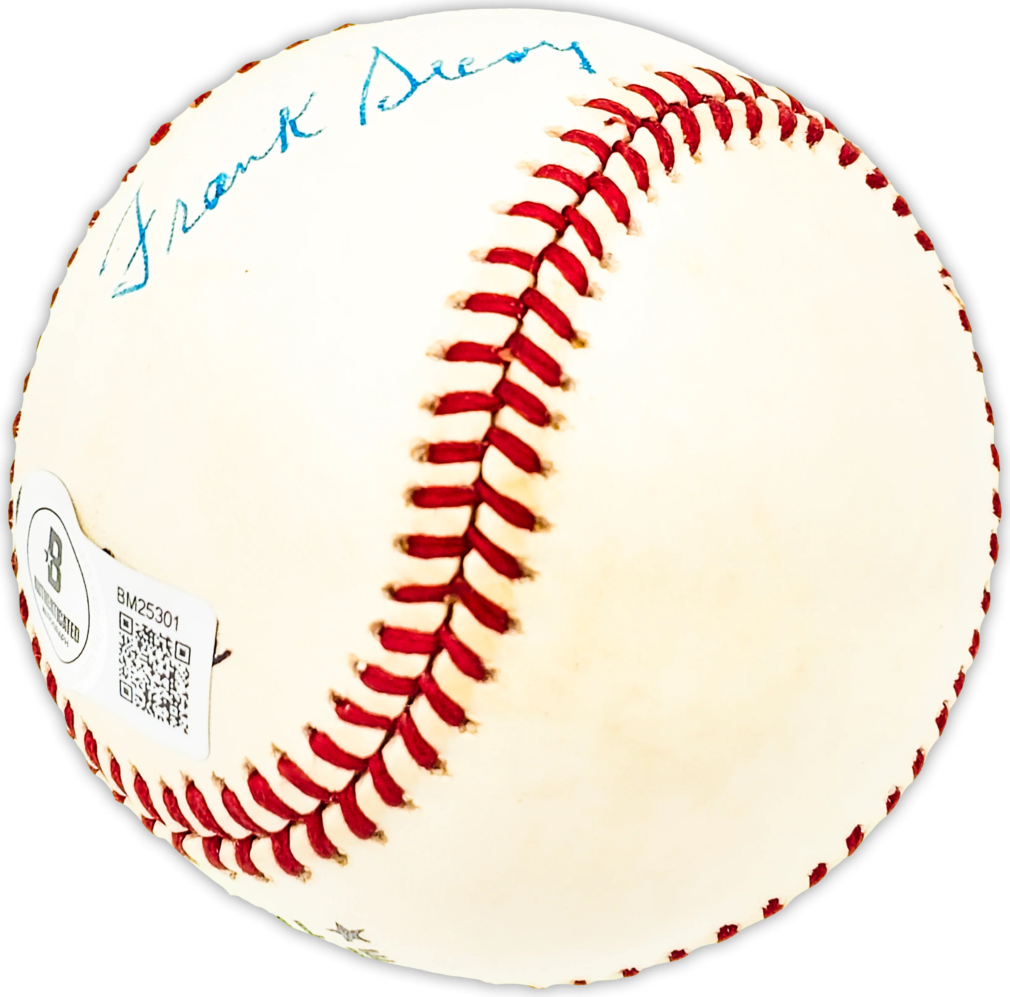 Frank Secory Autographed Official NL Baseball New York Yankees, Chicago Cubs Beckett BAS QR #BM25301 - Image 3