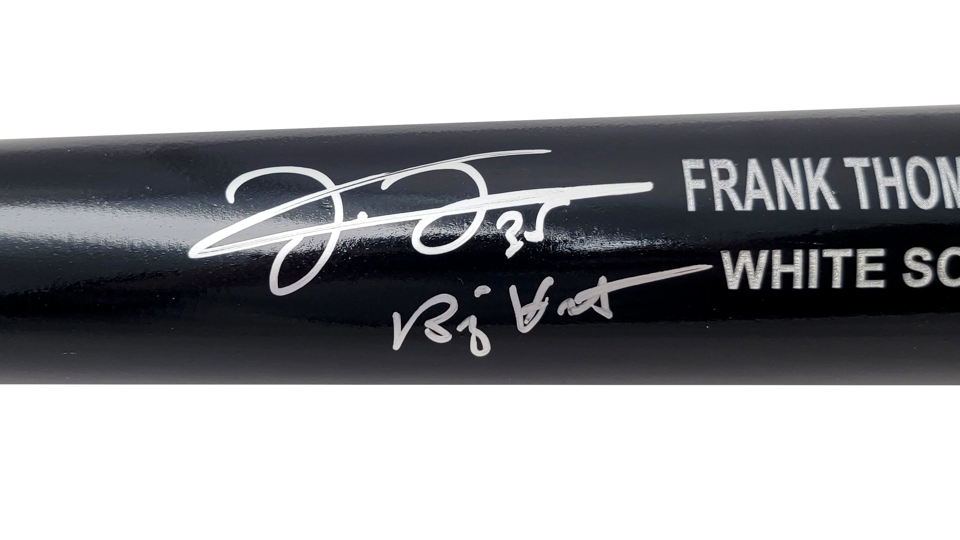 Frank Thomas Autographed Black & Grey Rawlings Game Model Bat Chicago White Sox "Big Hurt" Beckett BAS Witness Stock #209066 - Image 4