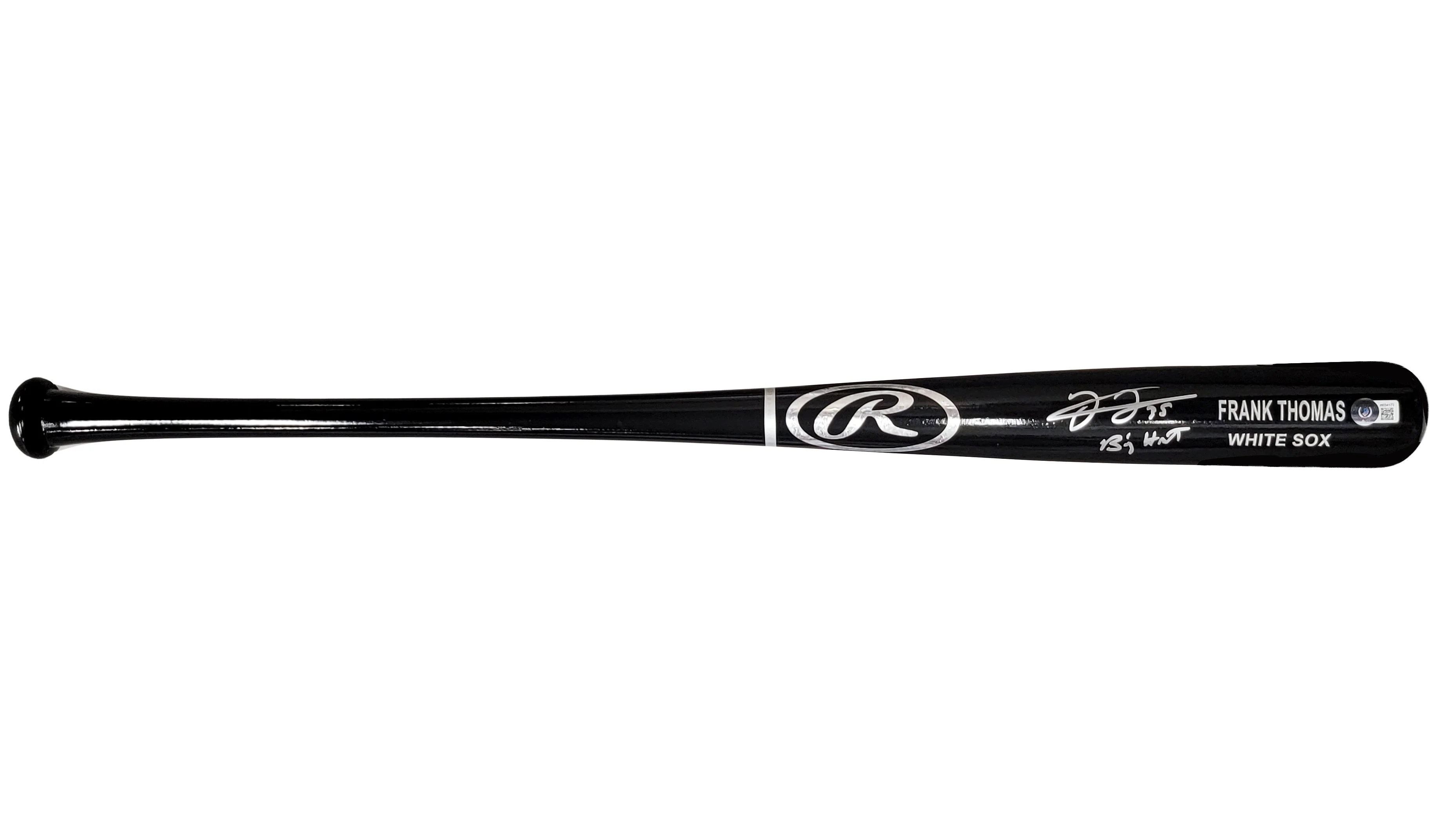 Frank Thomas Autographed Black Rawlings Game Model Bat Chicago White Sox "Big Hurt" Beckett BAS Witness Stock #209064 - Image 3