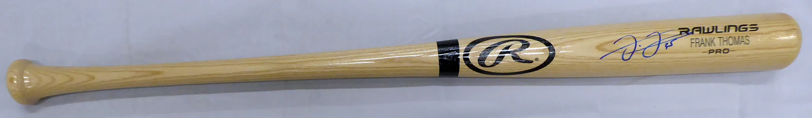 Frank Thomas Autographed Blonde Rawlings Bat Chicago White Sox Beckett BAS Stock #177490 - Image 2
