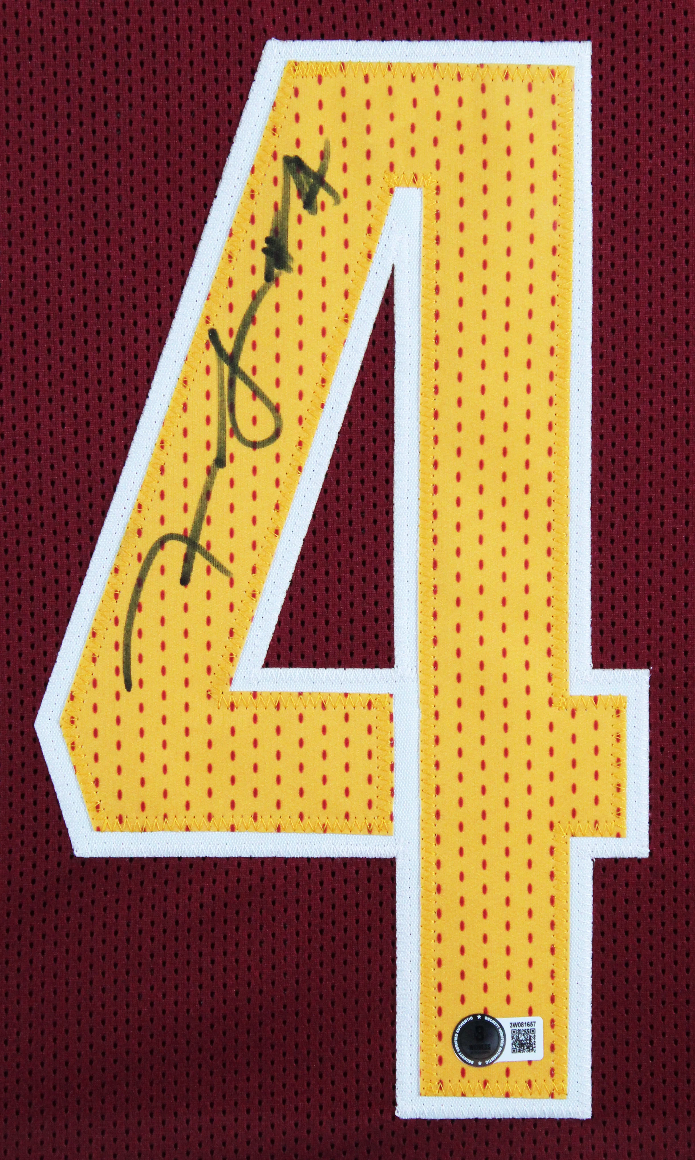 Frankie Luvu Authentic Signed Maroon Pro Style Framed Jersey BAS Witnessed - Image 3