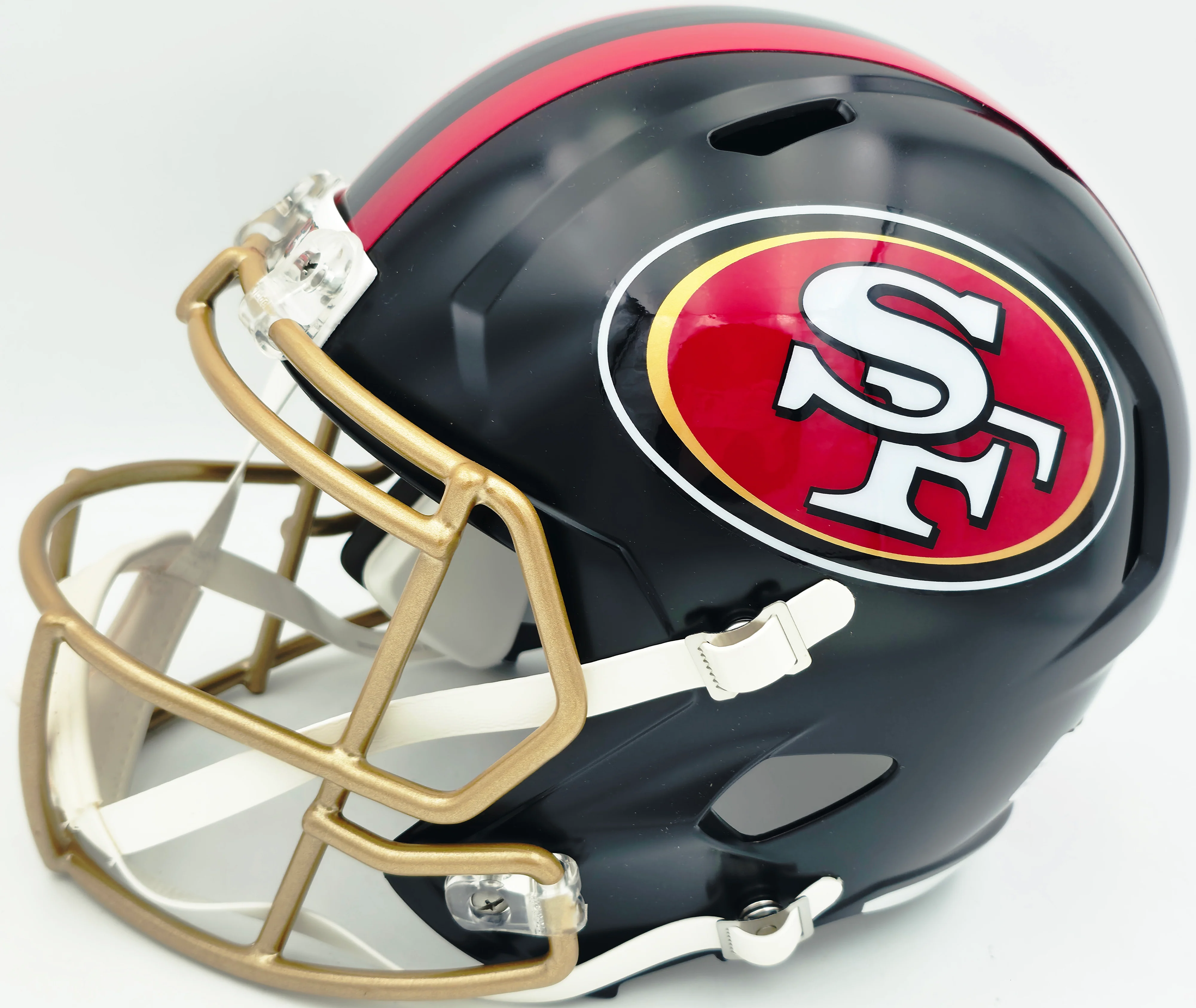 Fred Warner Autographed San Francisco 49ers Black Rivalries Full Size Speed Replica Helmet Beckett BAS QR Stock #262507 - Image 3