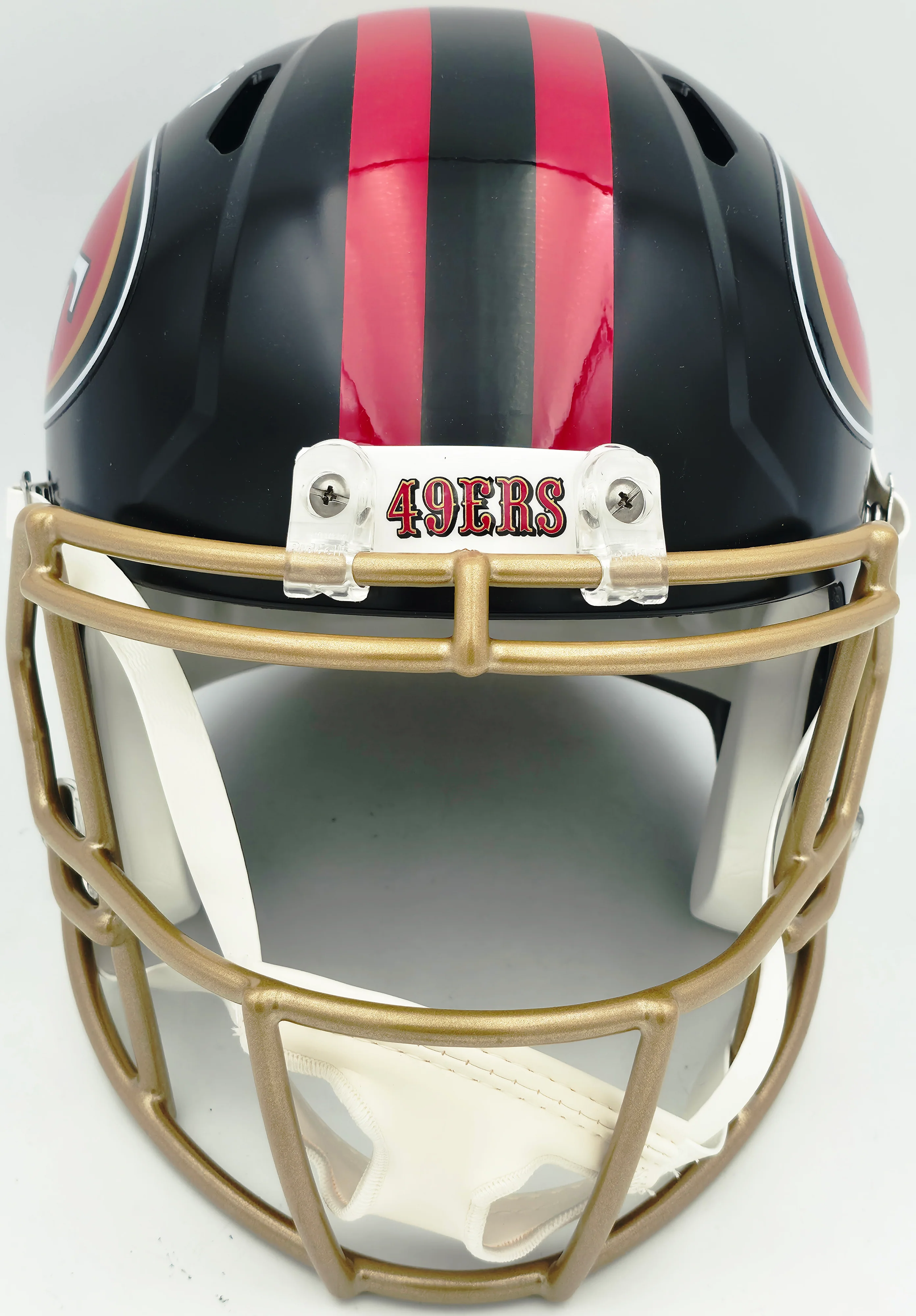 Fred Warner Autographed San Francisco 49ers Black Rivalries Full Size Speed Replica Helmet Beckett BAS QR Stock #262507 - Image 4