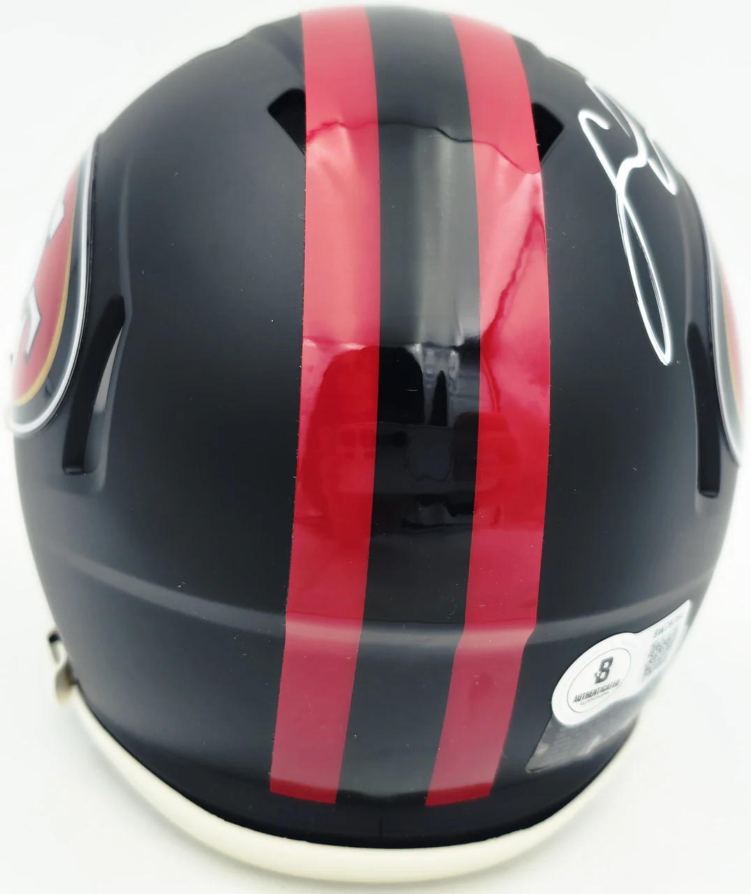 Fred Warner Autographed San Francisco 49ers Black Rivalries Speed Mini Helmet Beckett BAS QR Stock #262508 - Image 5