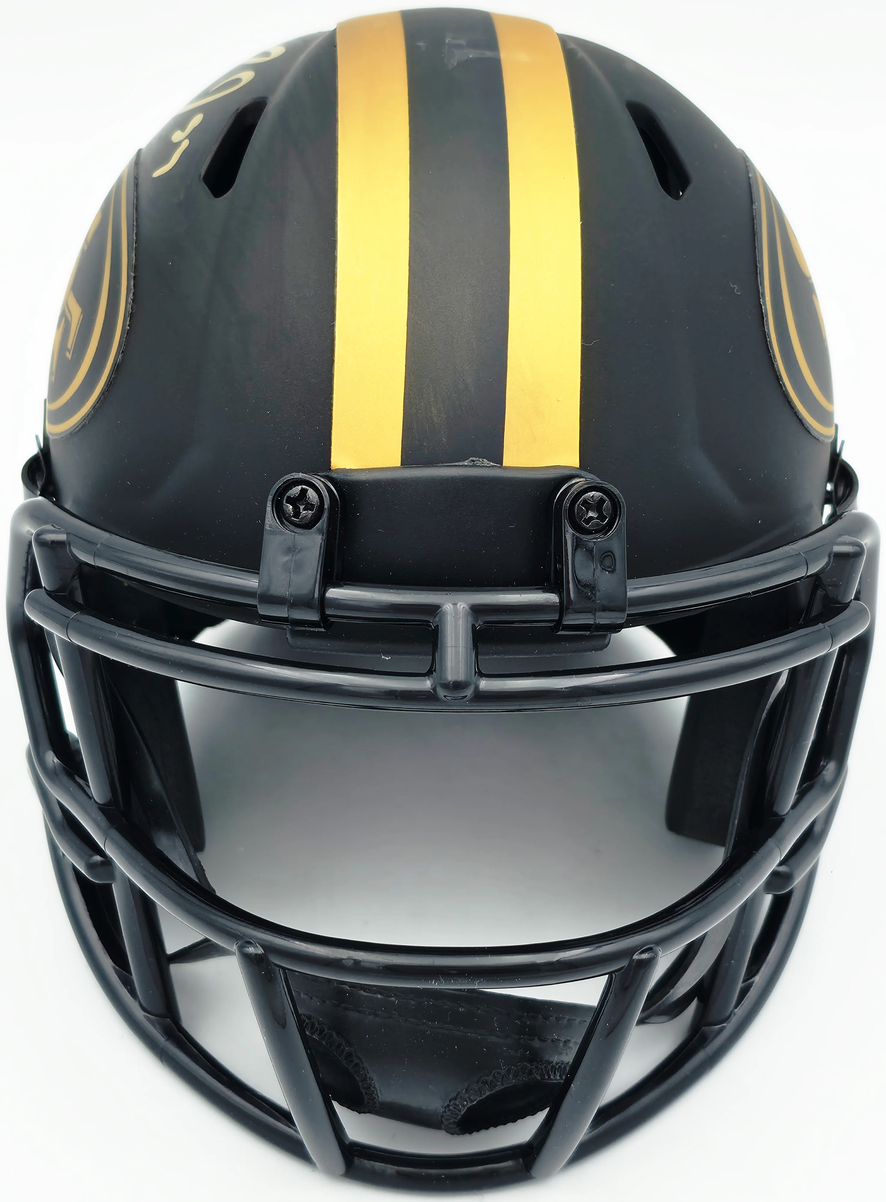 Fred Warner Autographed San Francisco 49ers Eclipse Black Speed Mini Helmet Beckett BAS Witness Stock #261835 - Image 3