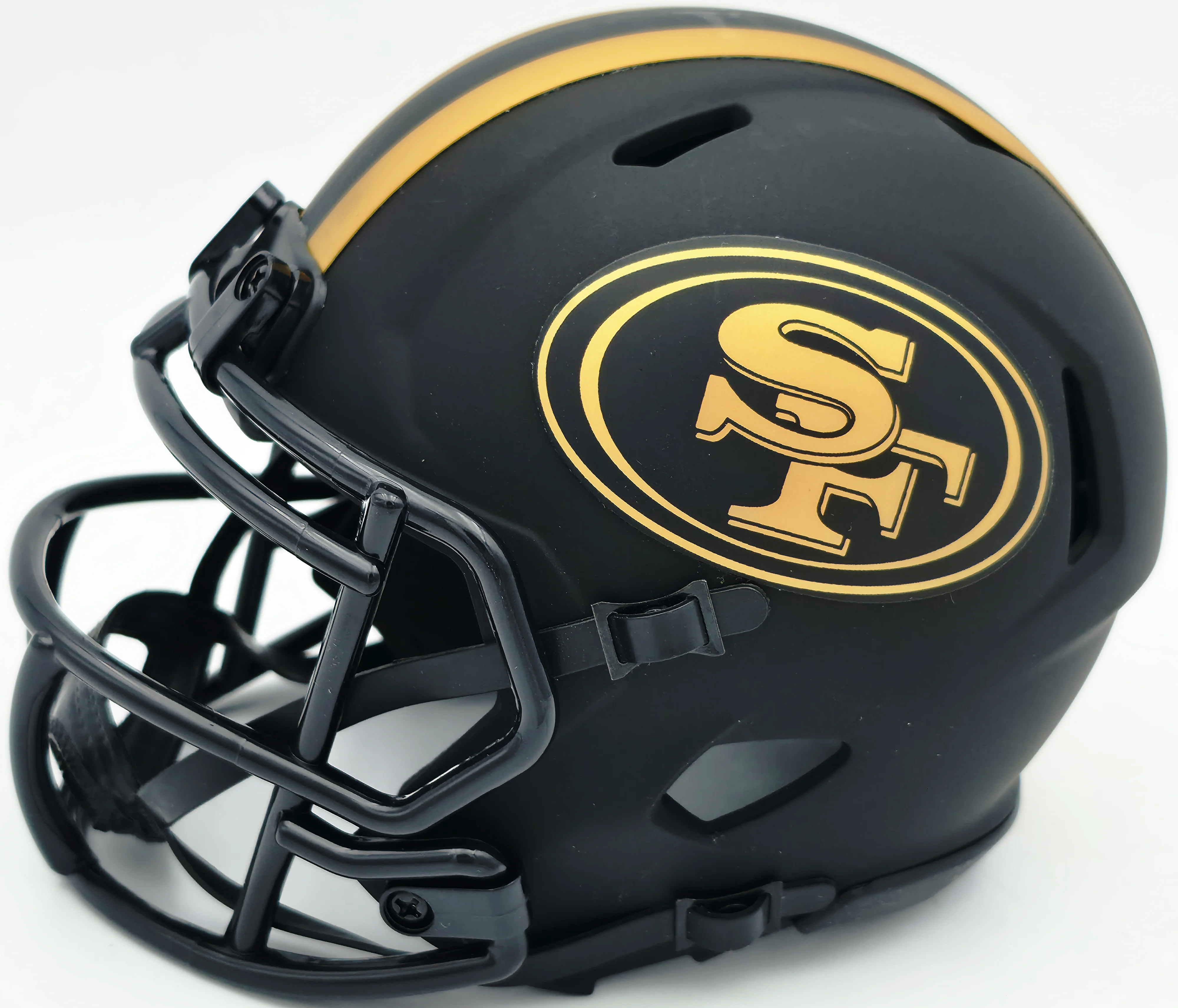 Fred Warner Autographed San Francisco 49ers Eclipse Black Speed Mini Helmet Beckett BAS Witness Stock #261835 - Image 5