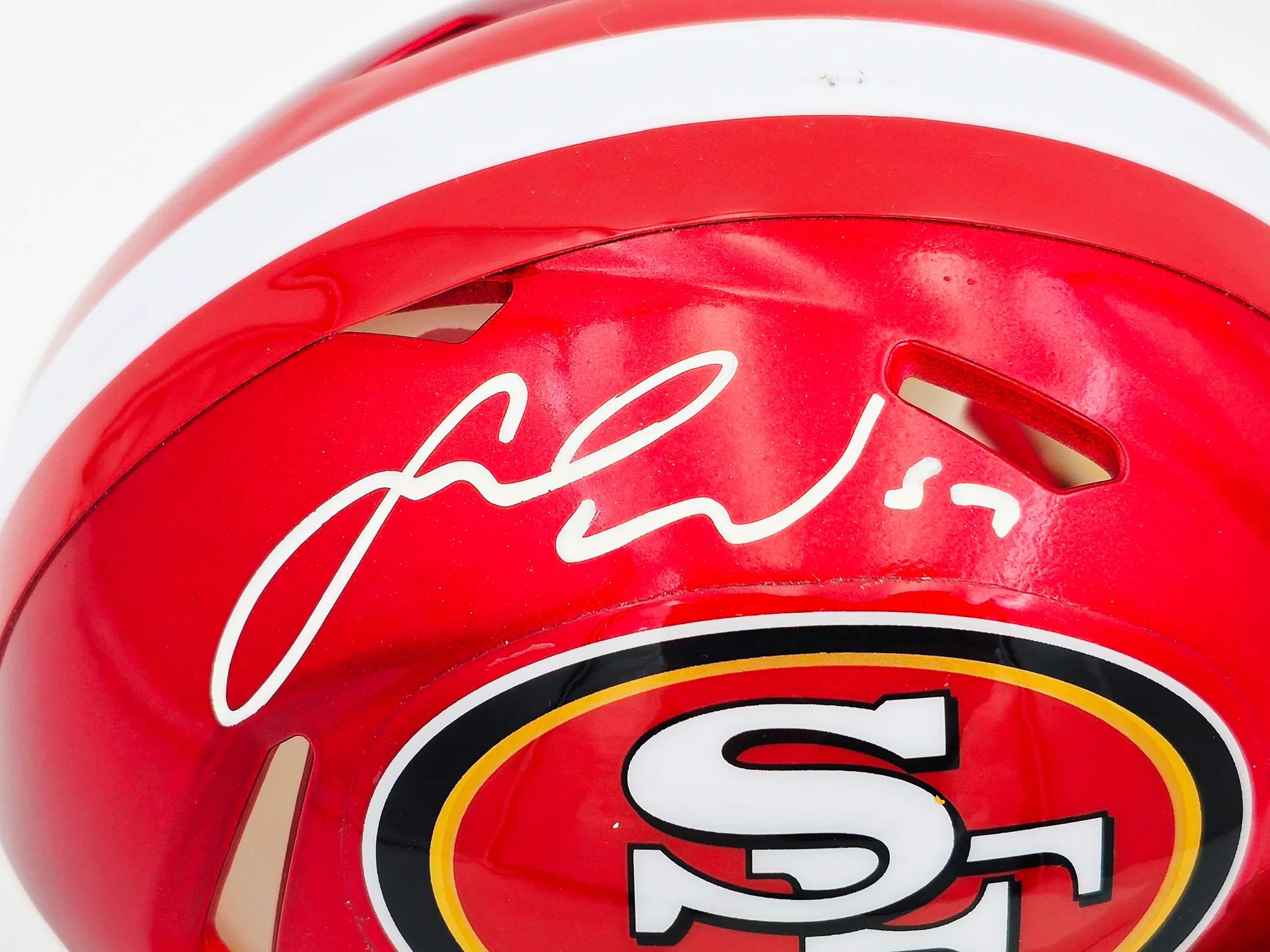 Fred Warner Autographed San Francisco 49ers Flash Red Speed Mini Helmet Beckett BAS Witness Stock #226392 - Image 2