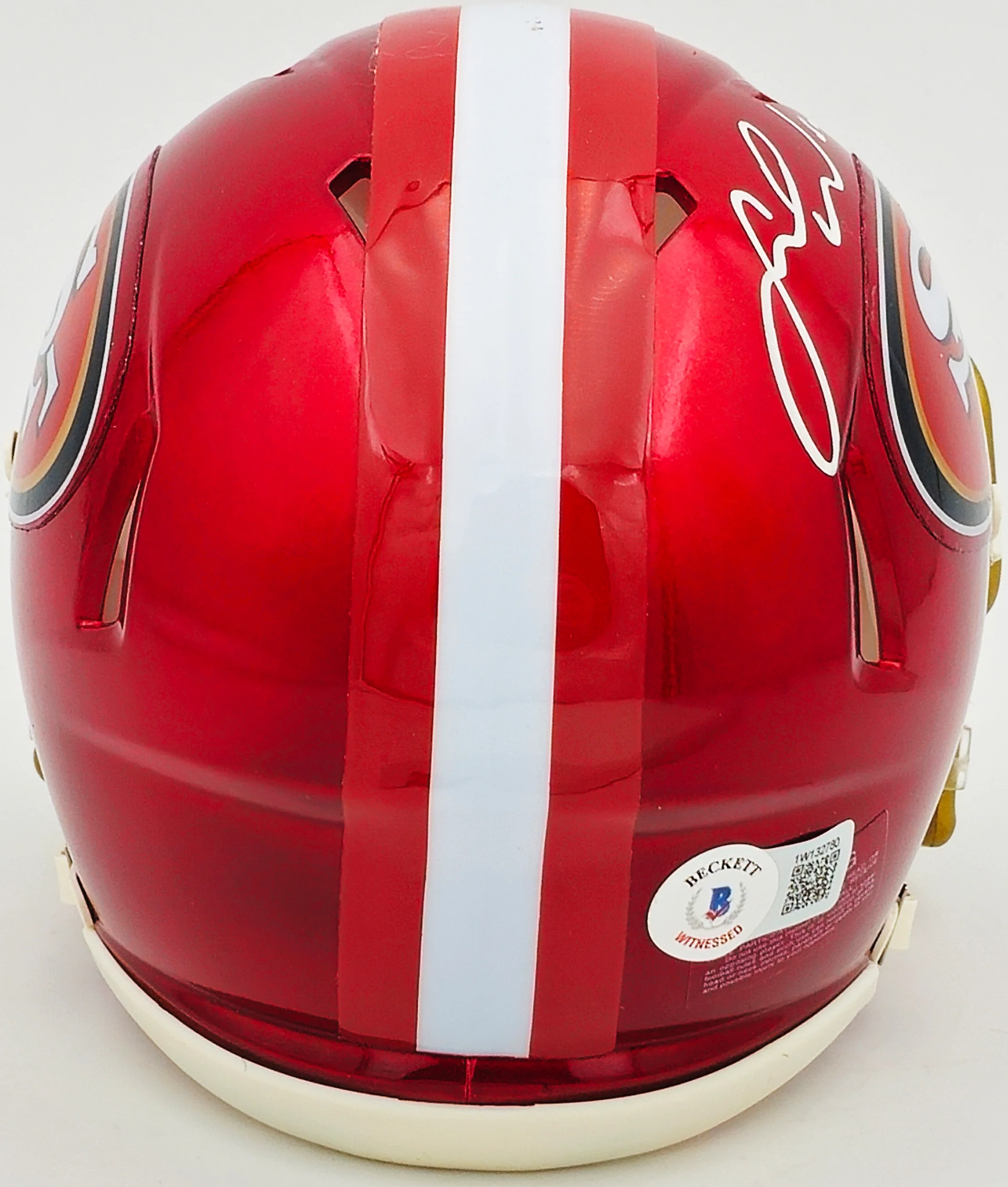 Fred Warner Autographed San Francisco 49ers Flash Red Speed Mini Helmet Beckett BAS Witness Stock #226392 - Image 4