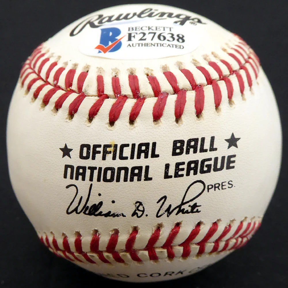 Freddie Sanford Autographed Official NL Baseball St. Louis Browns, New York Yankees Beckett BAS #F27638 - Image 2