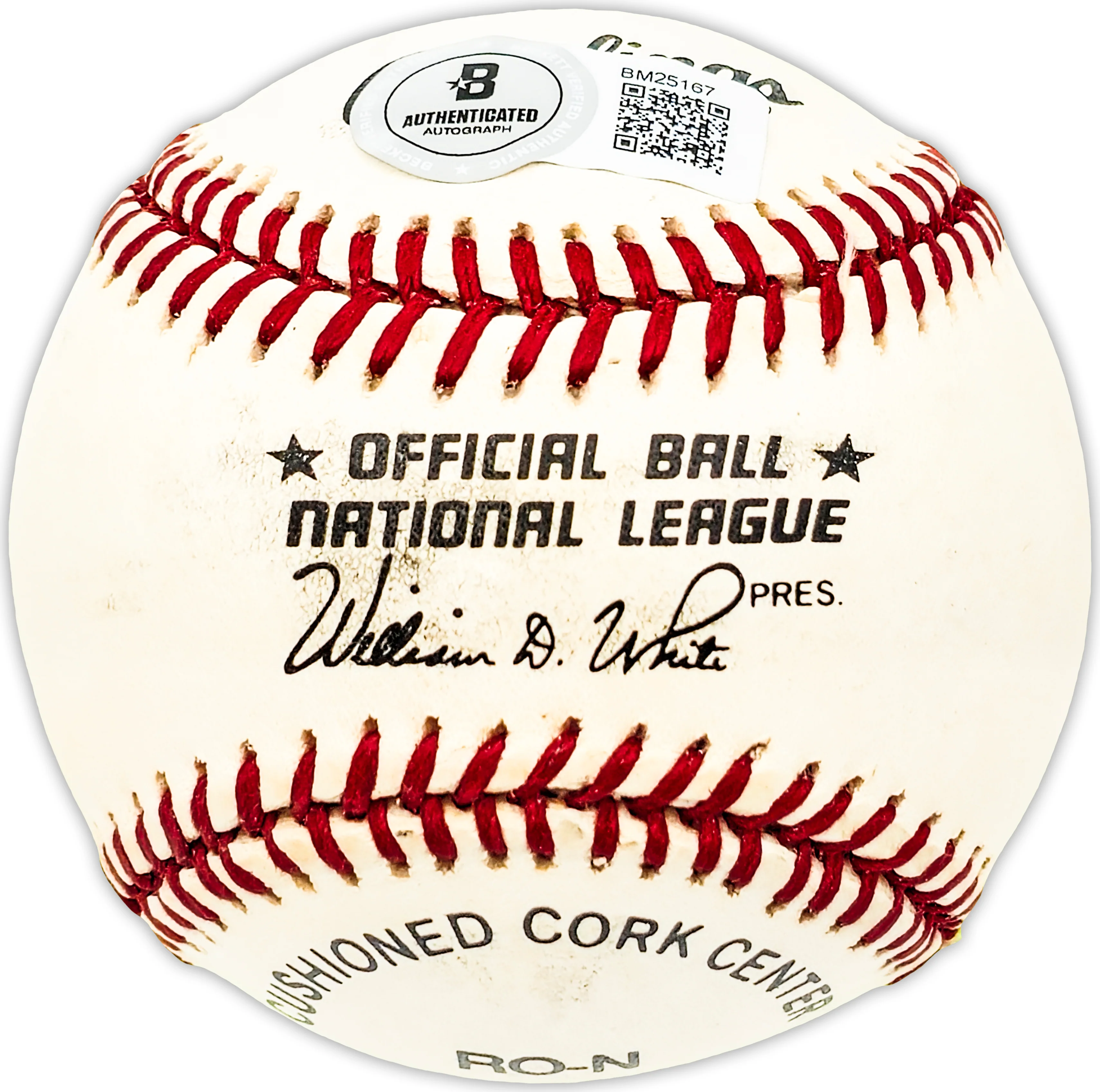 Gail Harris Autographed Official NL Baseball New York Giants Beckett BAS QR #BM25167 - Image 2