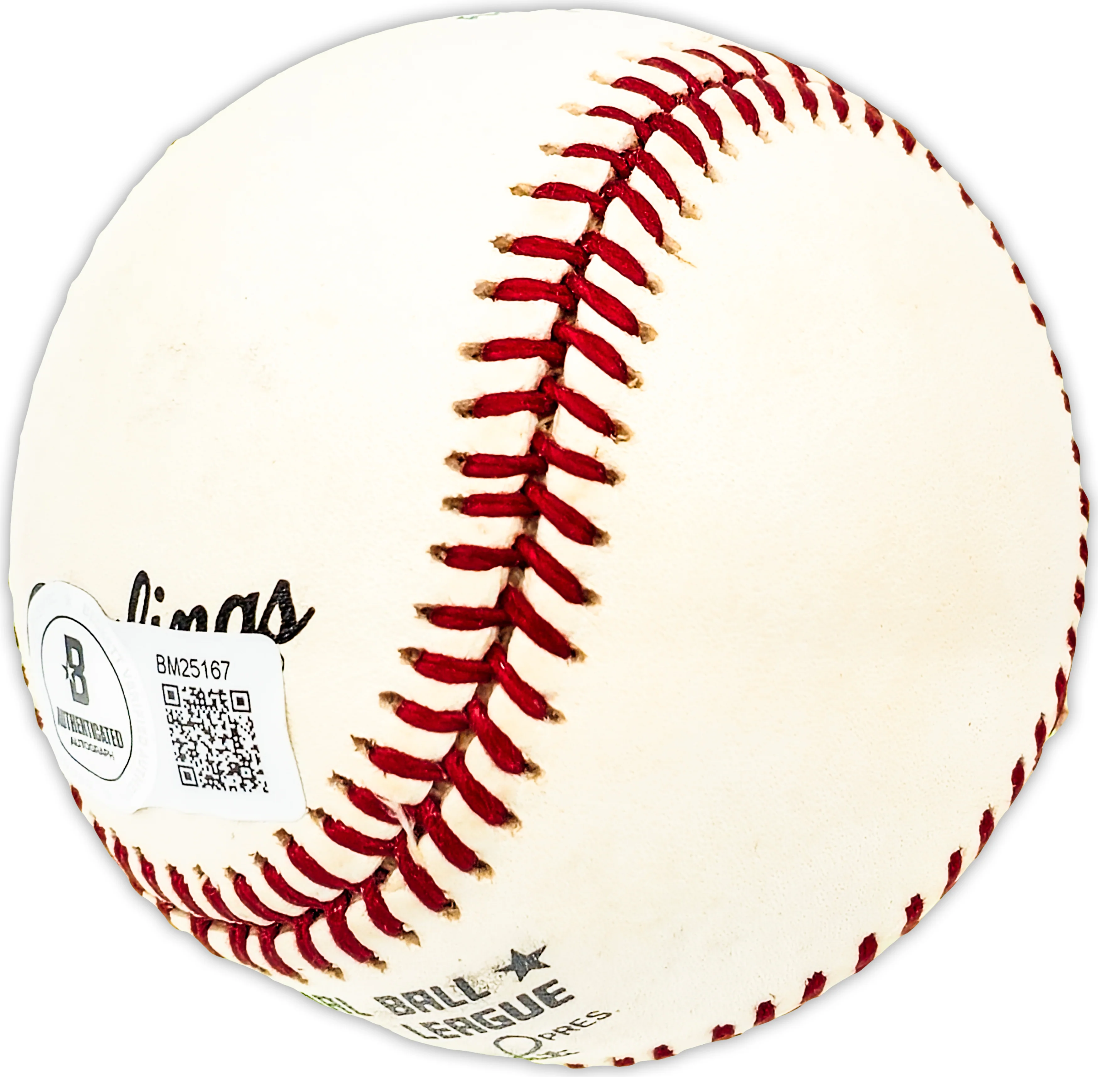Gail Harris Autographed Official NL Baseball New York Giants Beckett BAS QR #BM25167 - Image 3
