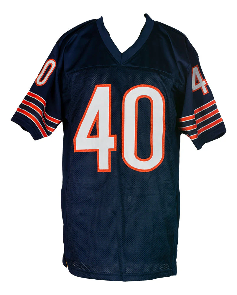 Gale Sayers Signed Custom Blue Pro Style Football Jersey PSA/DNA - Image 4