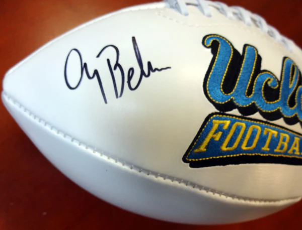 Gary Beban Autographed White Logo Football UCLA Bruins "67 Heisman" PSA/DNA Stock #103885 - Image 2