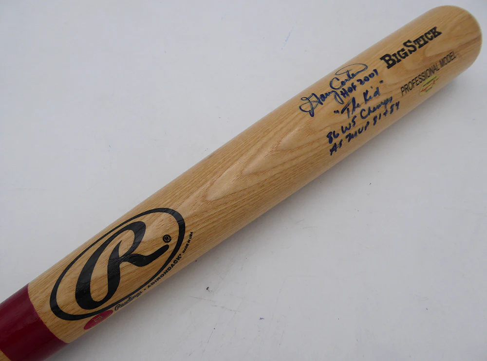 Gary Carter Autographed Rawlings Bat Expos, Mets "HOF 2001, The Kid, 86 WS Champs & AS MVP 81 & 84" Beckett BAS QR #BU87134