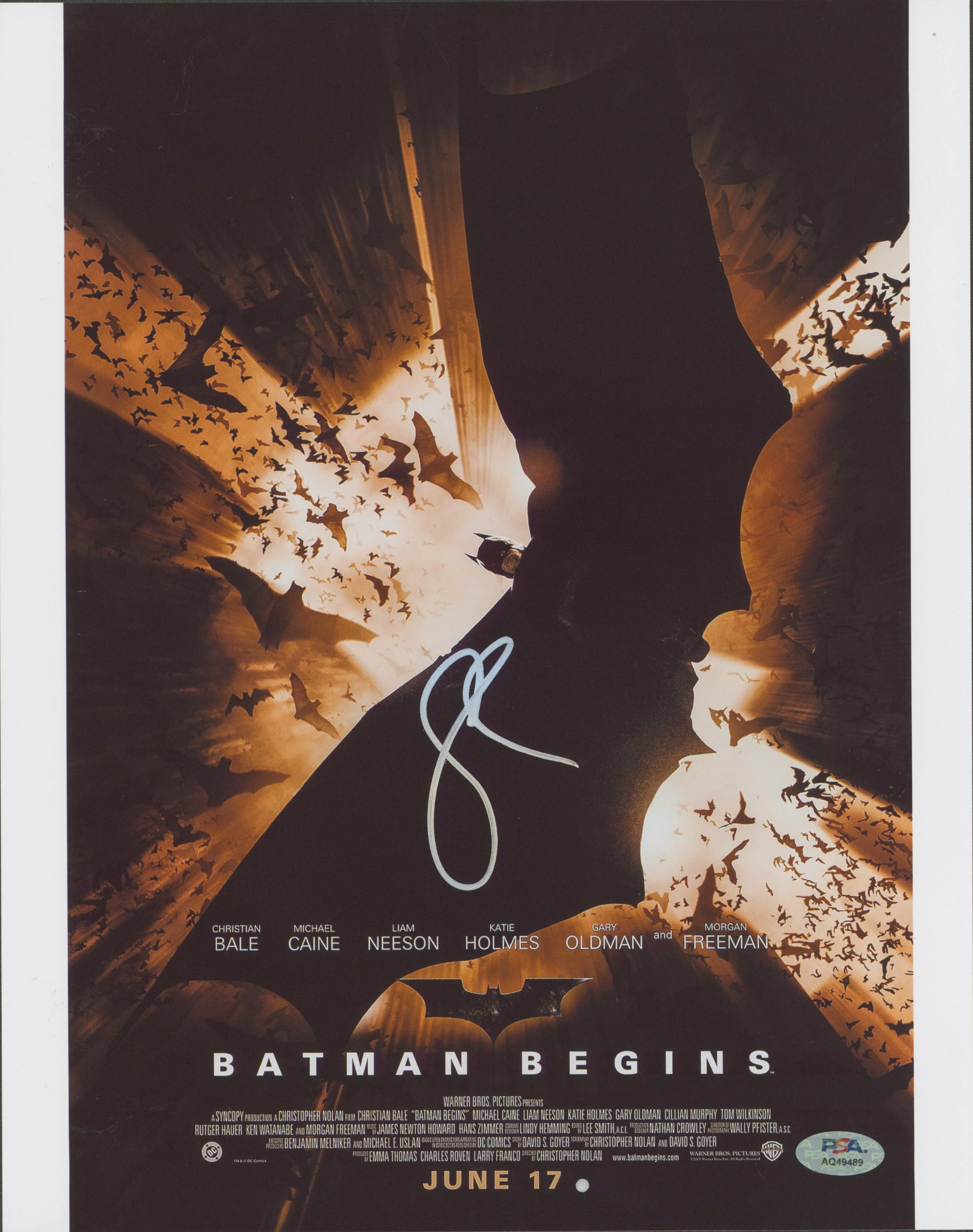 Gary Oldman Batman Begins Authentic Signed 11x14 Vertical Photo PSA/DNA #AQ49489 - Image 2