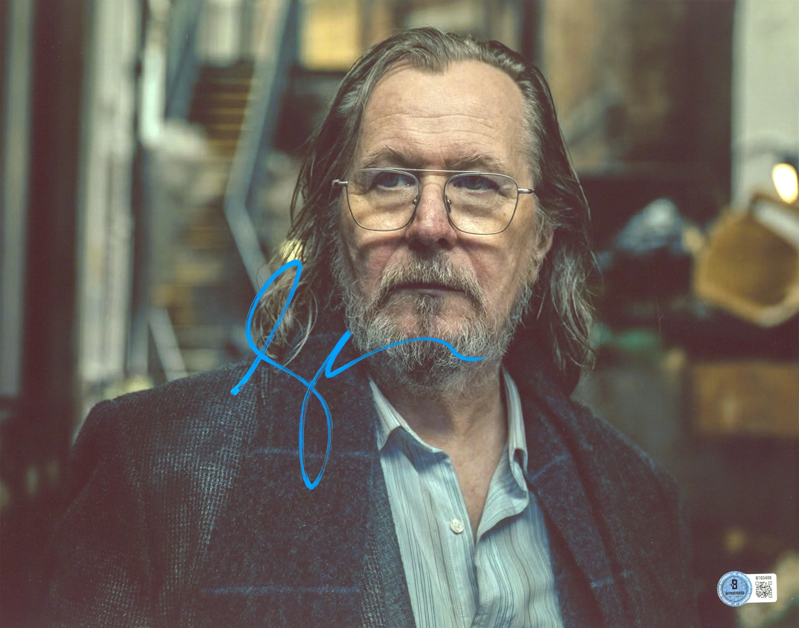 Gary Oldman Slow Horses Authentic Signed 11x14 Horizontal Photo BAS #BT03409 - Image 2