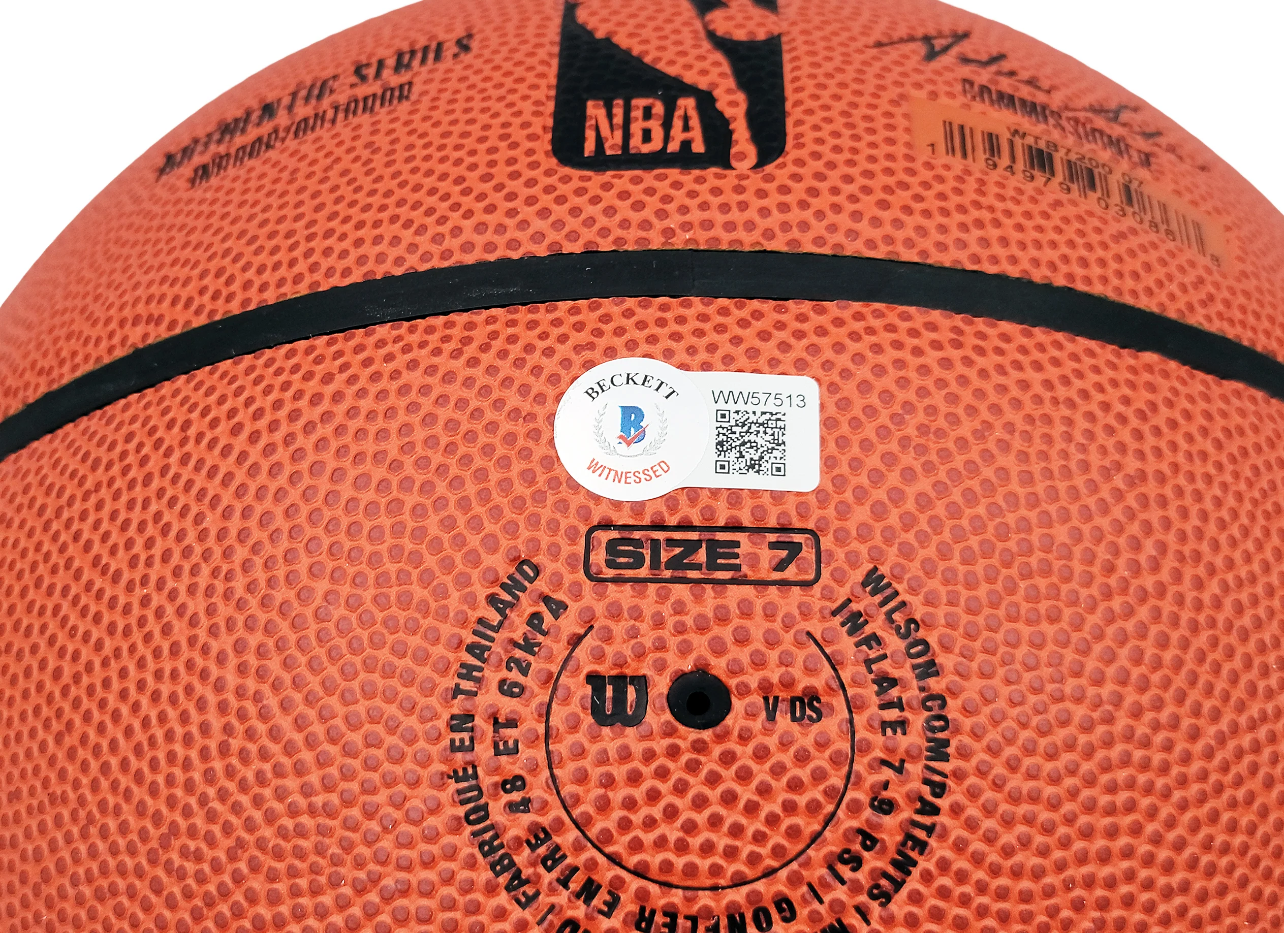 Gary Payton Autographed Authentic Indoor Outdoor Basketball Seattle Supersonics MCS Holo & Beckett BAS QR Stock #203419 - Image 5