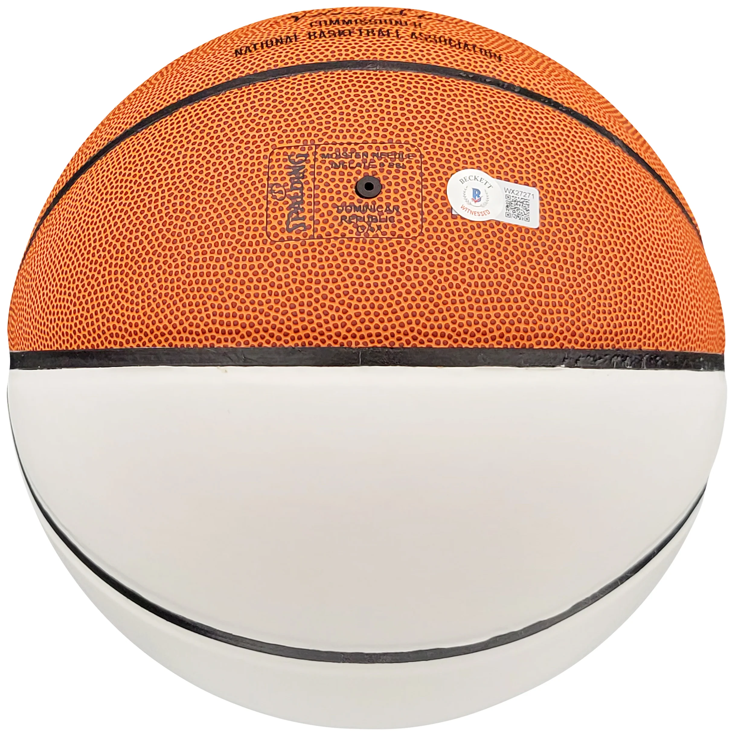 Gary Payton Autographed Official Spalding White Panel Basketball Seattle Supersonics "HOF 2013" Beckett BAS QR Stock #206122 - Image 4