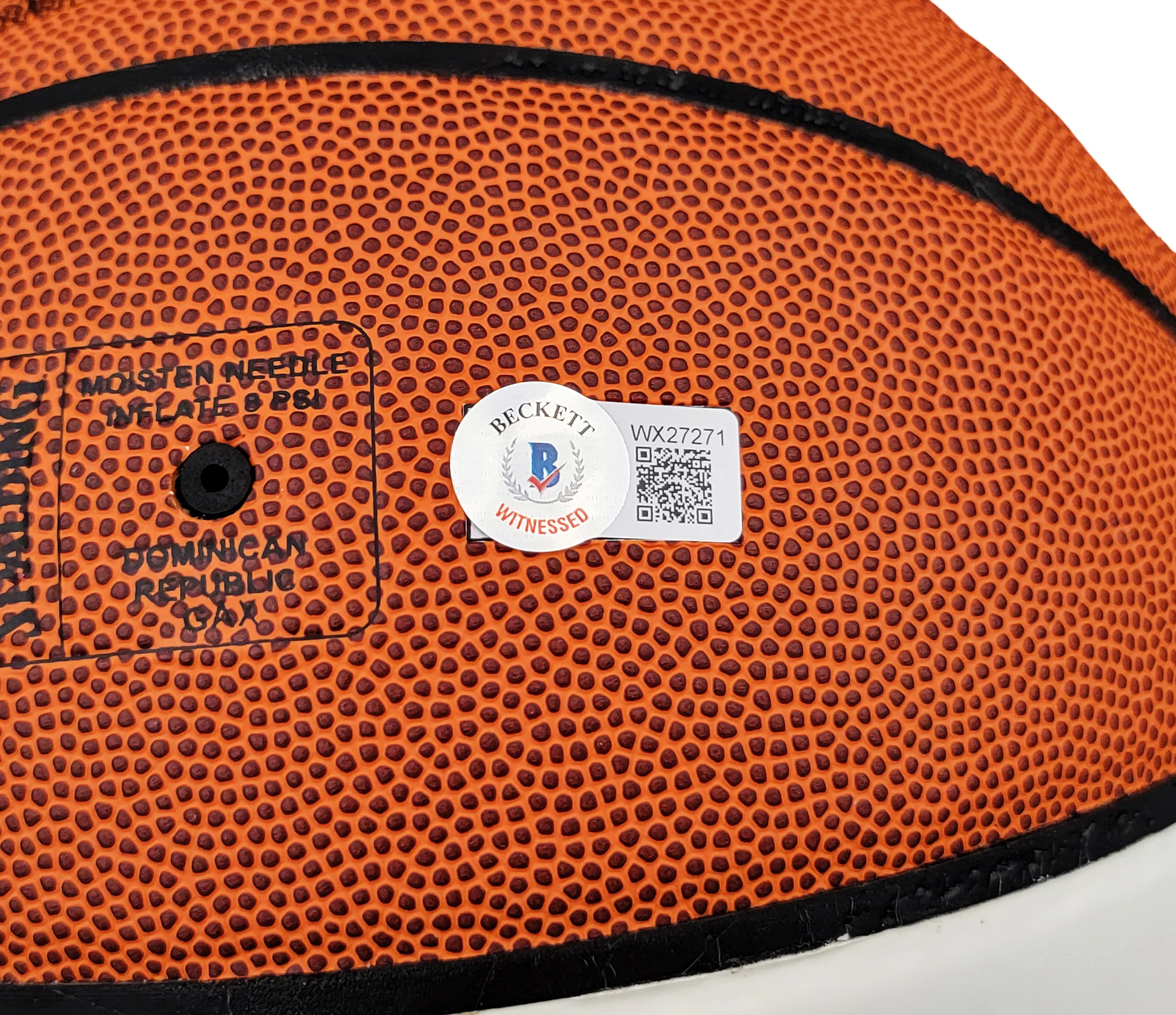 Gary Payton Autographed Official Spalding White Panel Basketball Seattle Supersonics "HOF 2013" Beckett BAS QR Stock #206122 - Image 5