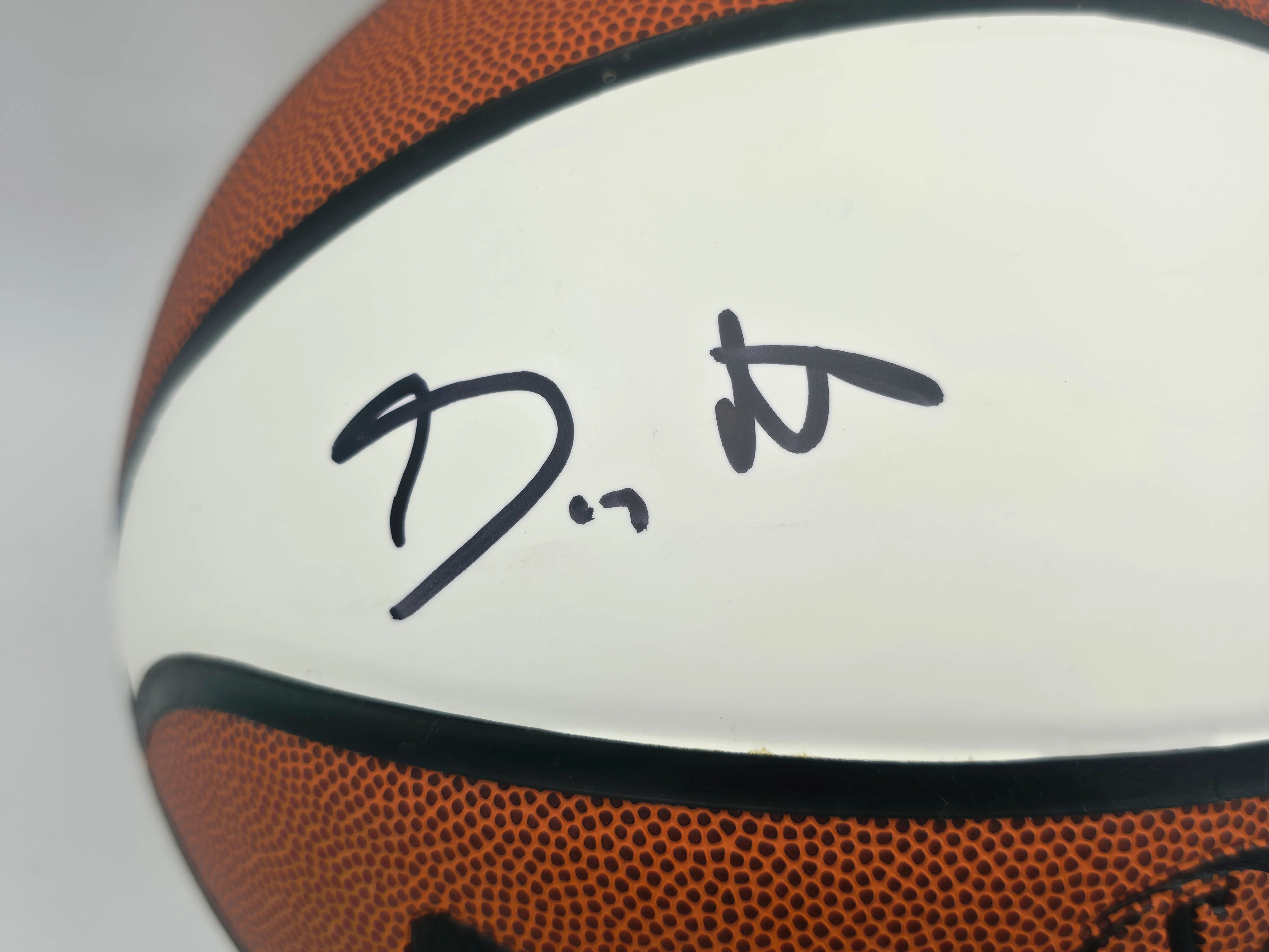 Gary Payton & Shawn Kemp Autographed White Spalding Leather Basketball Seattle Supersonics Beckett BAS QR #BF05054 - Image 2