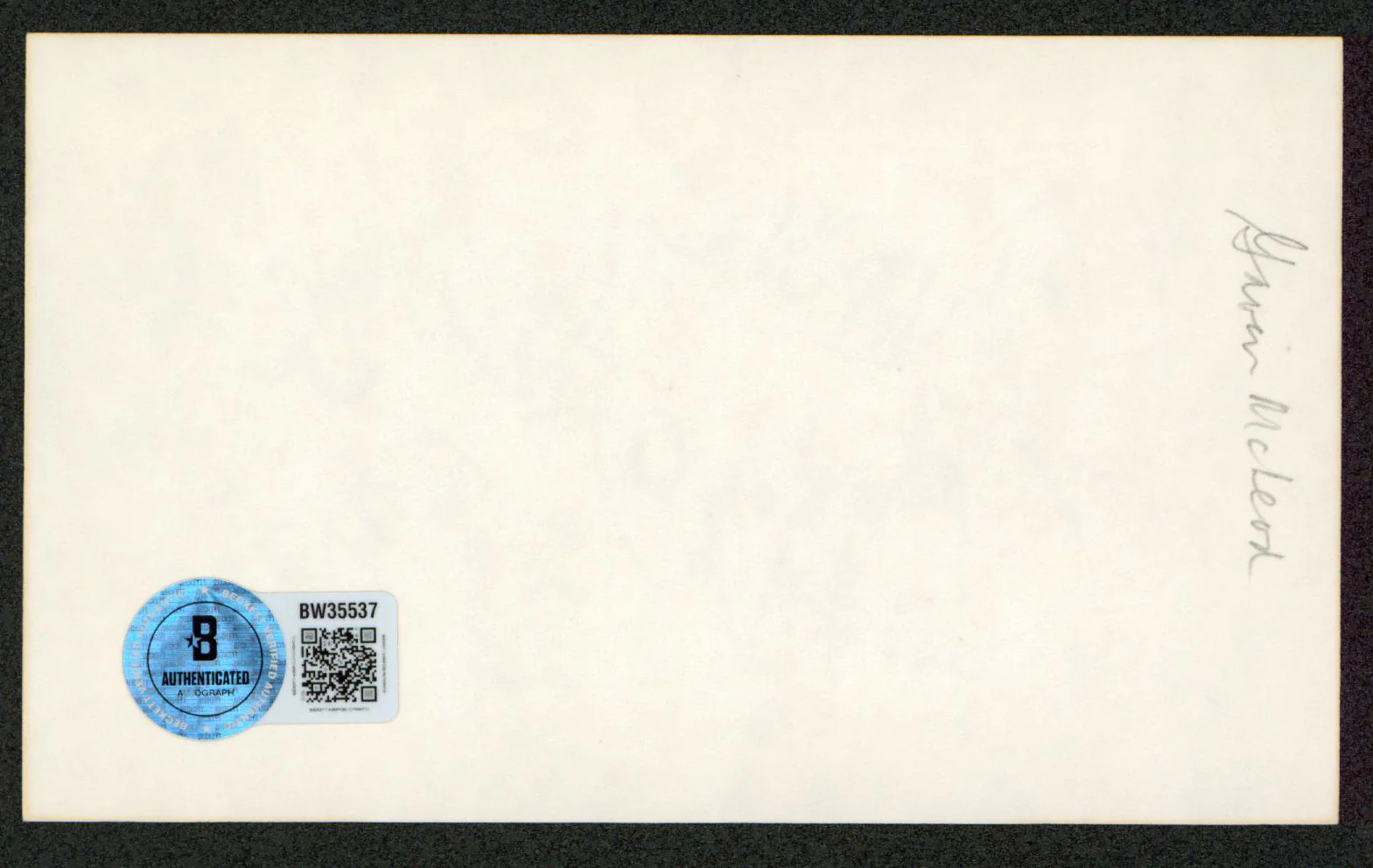 Gavin McLeod The Love Boat Authentic Signed 3x5 Index Card Autographed BAS - Image 3