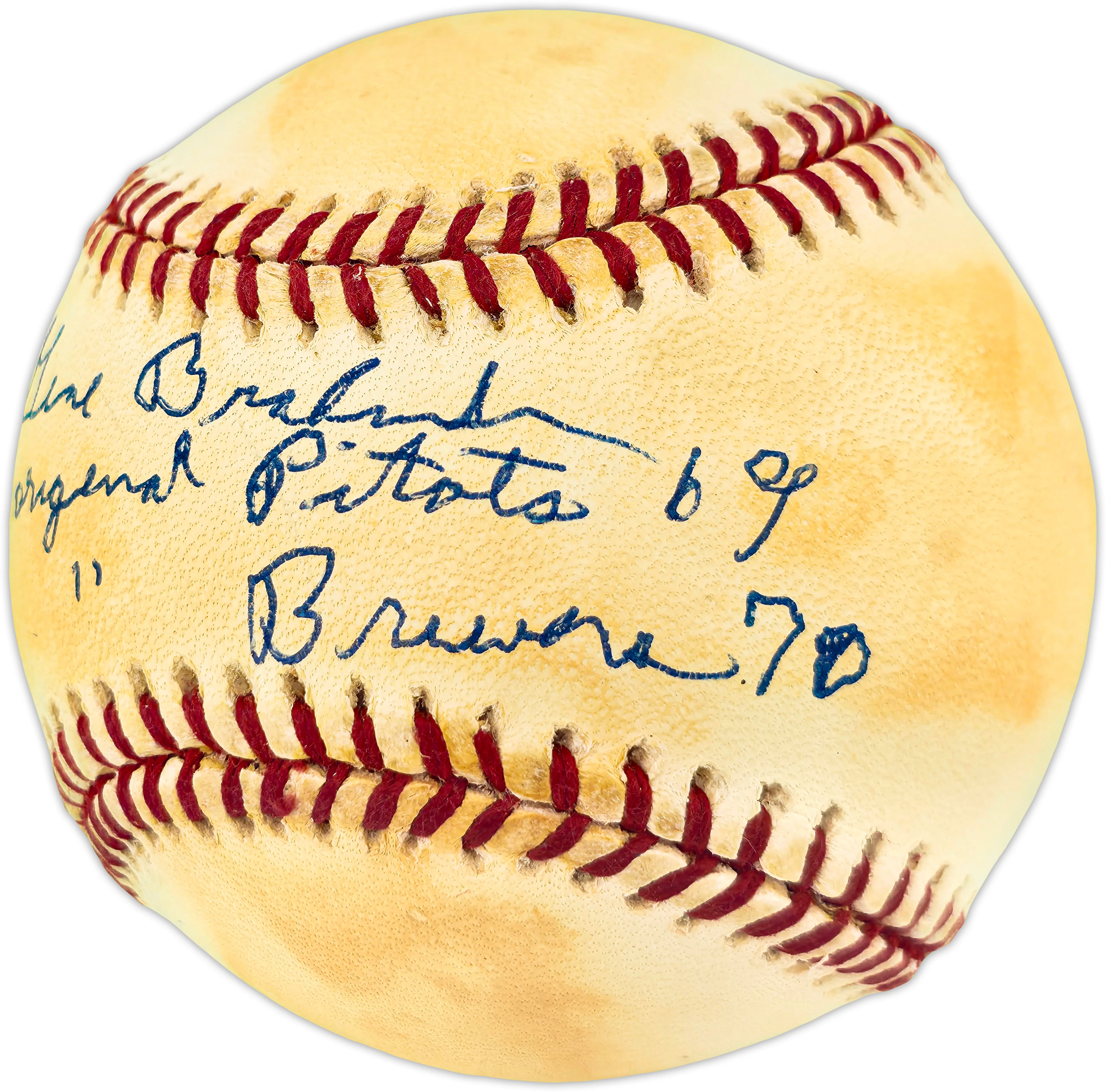 Gene Brabender Autographed Official AL Baseball 1969 Seattle Pilots "Original Pilots" JSA #CF01715 - Image 3