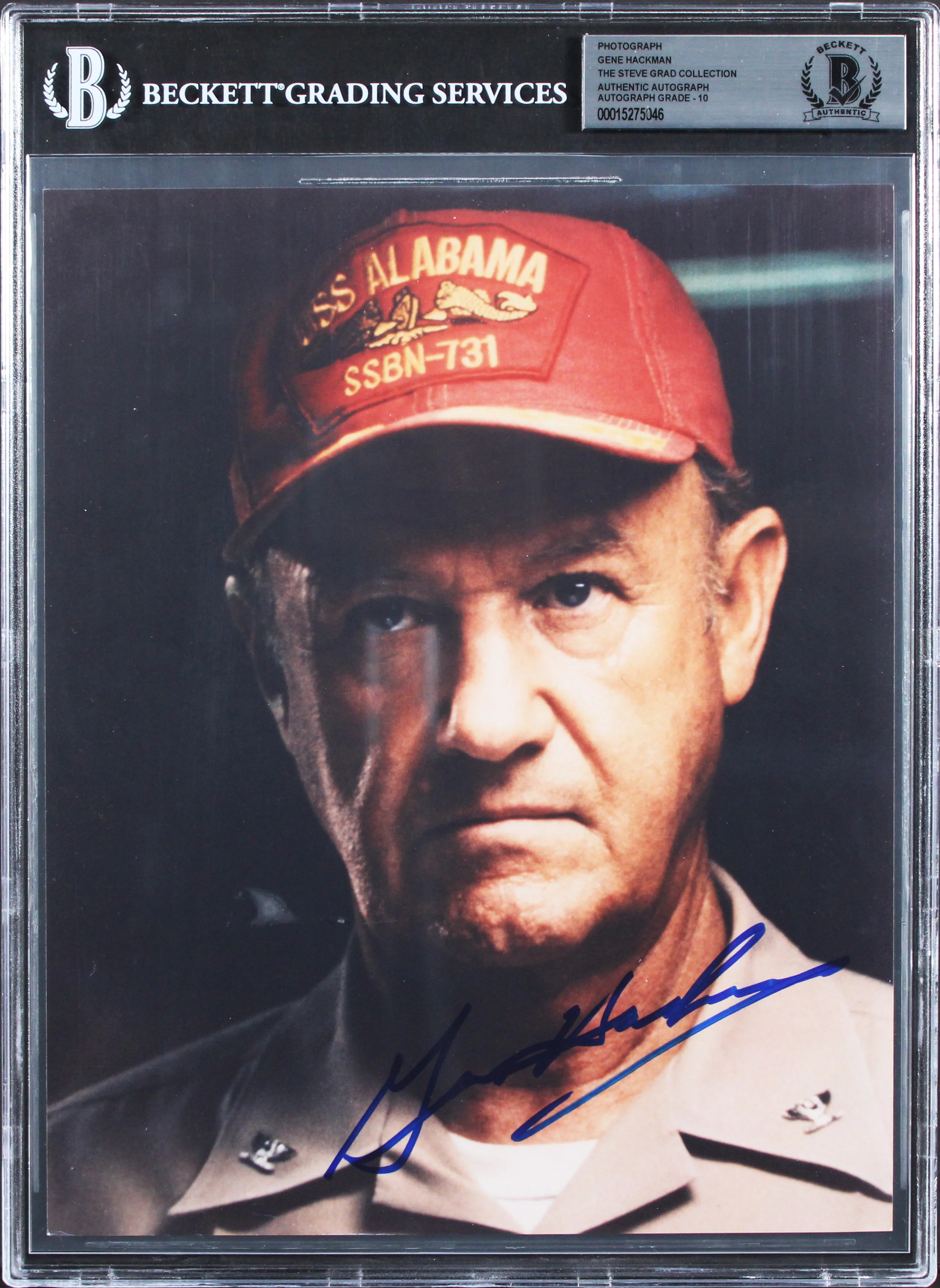 Gene Hackman Crimson Tide Authentic Signed 8x10 Photo Auto 10! BAS Slabbed - Image 2