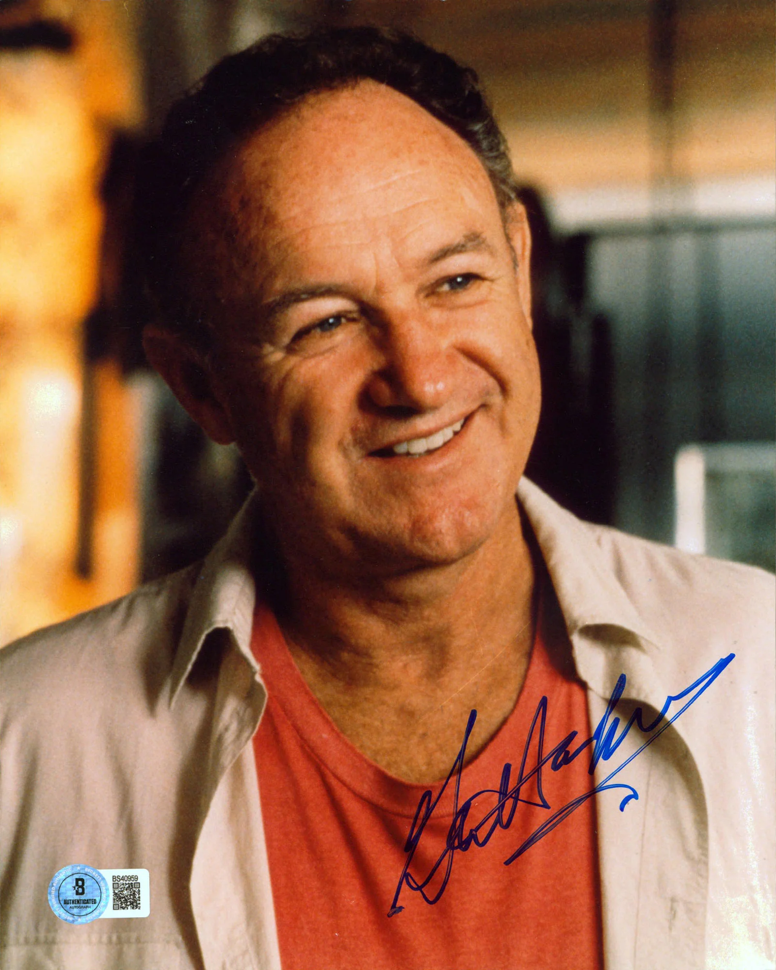 Gene Hackman Enemy Of The State Authentic Signed 8x10 Vertical Photo BAS BS40959 - Image 2
